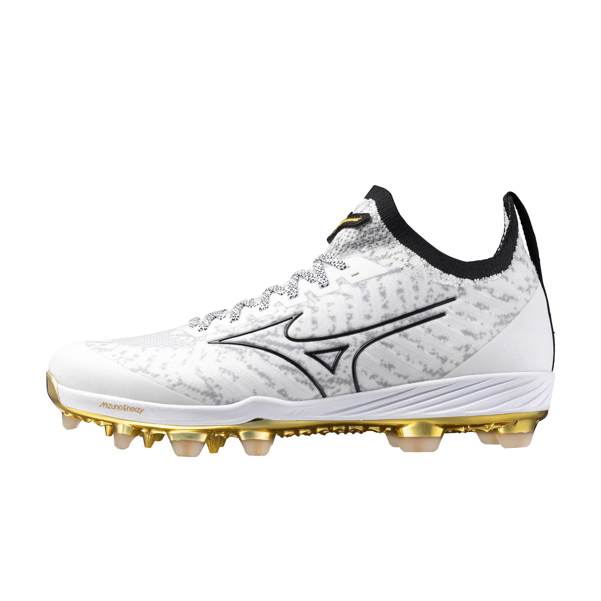 Mizuno Pro TPU "White/Gold" Men's Baseball Cleat - WHITE/GOLD Thumbnail View 2