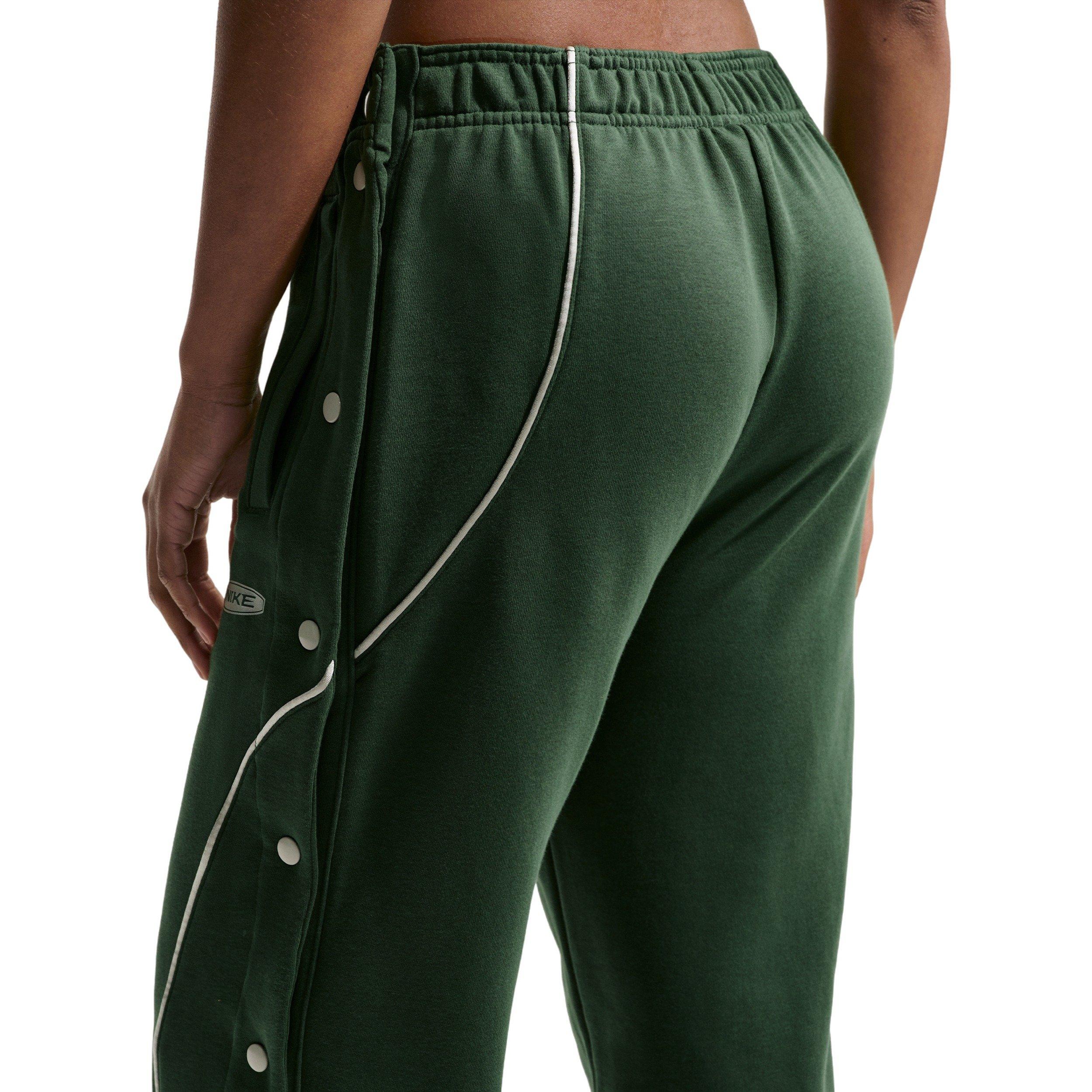 Nike Women's Fleece Tearaway Pants - Green/Silver - GREEN/SILVER Thumbnail View 2