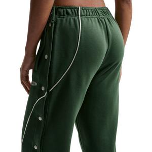 Nike Women's Fleece Tearaway Pants -Green/Silver