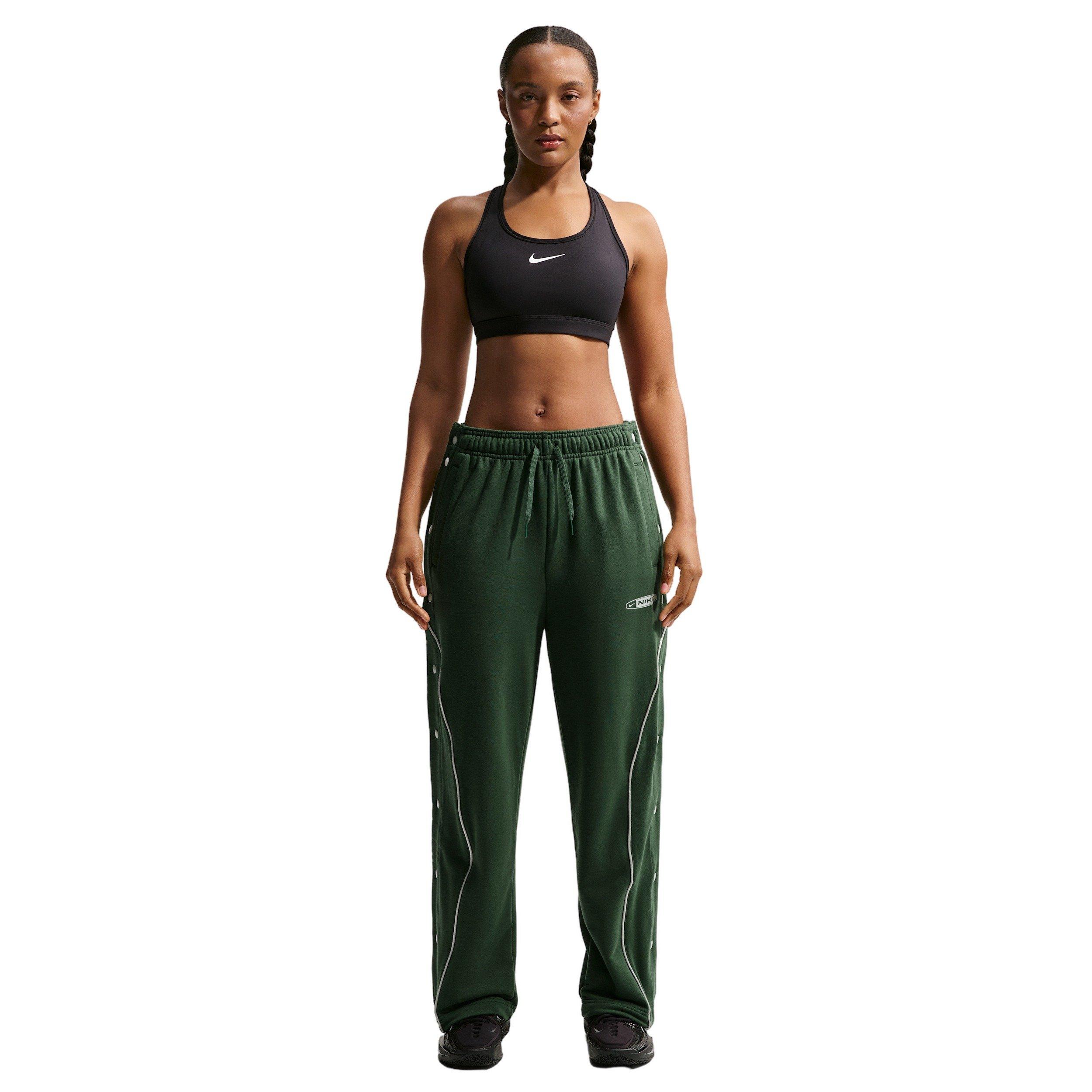 Nike Women's Fleece Tearaway Pants -Green/Silver - GREEN/SILVER Thumbnail View 4