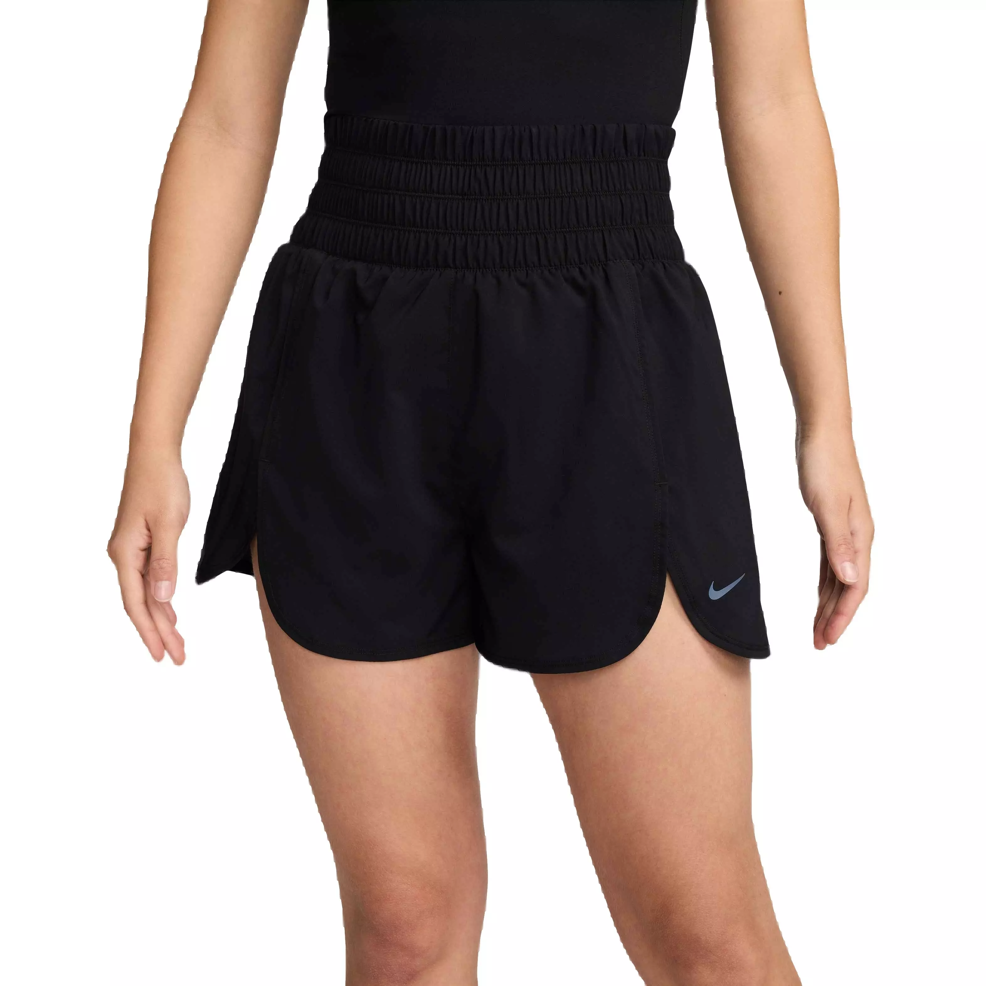 Nike Women's One Capsule Ultra High-Waisted Brief-Lined Shorts - BLACK