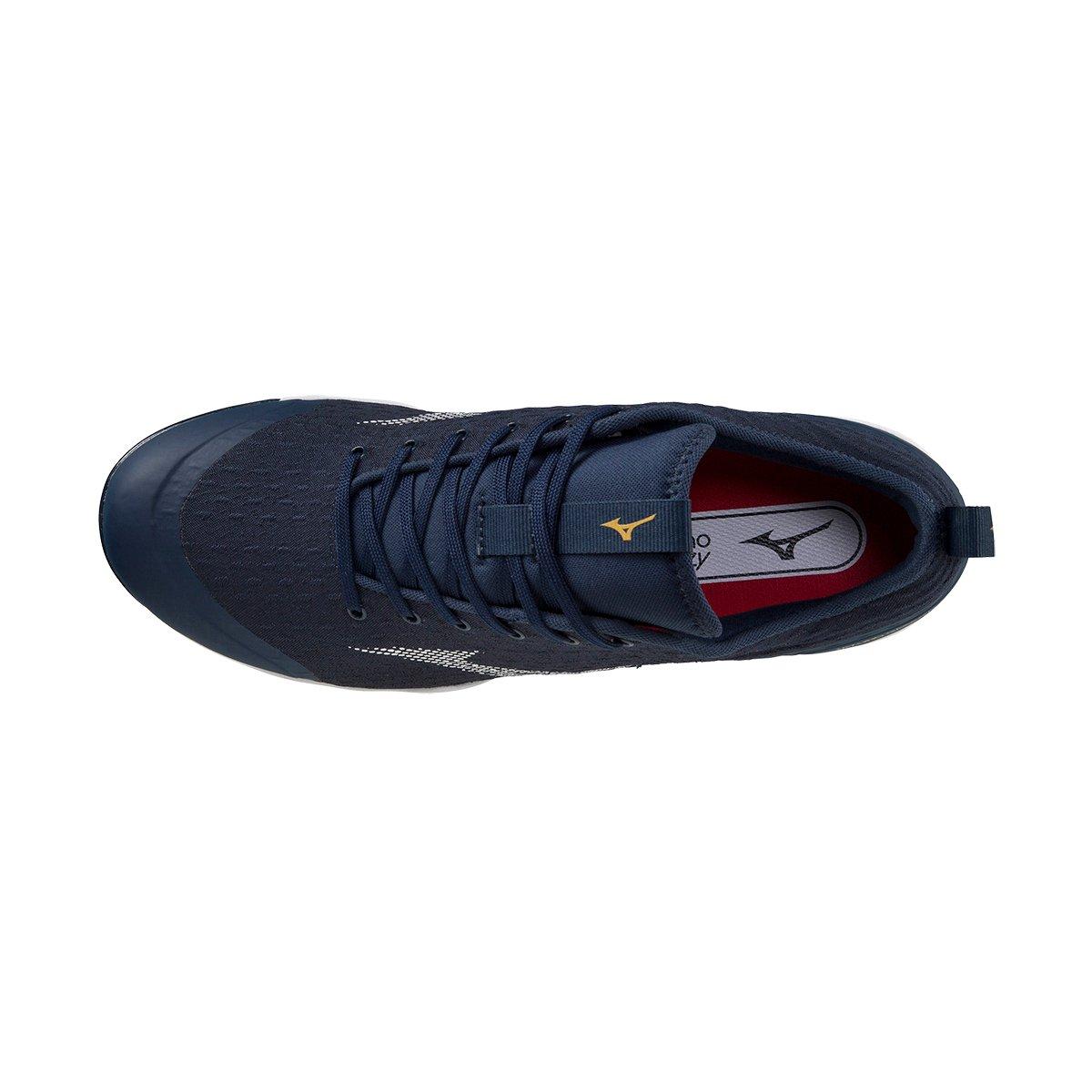 Mizuno Dominant 4 "Navy/White" Men's Baseball Cleat - NAVY/WHITE Thumbnail View 3