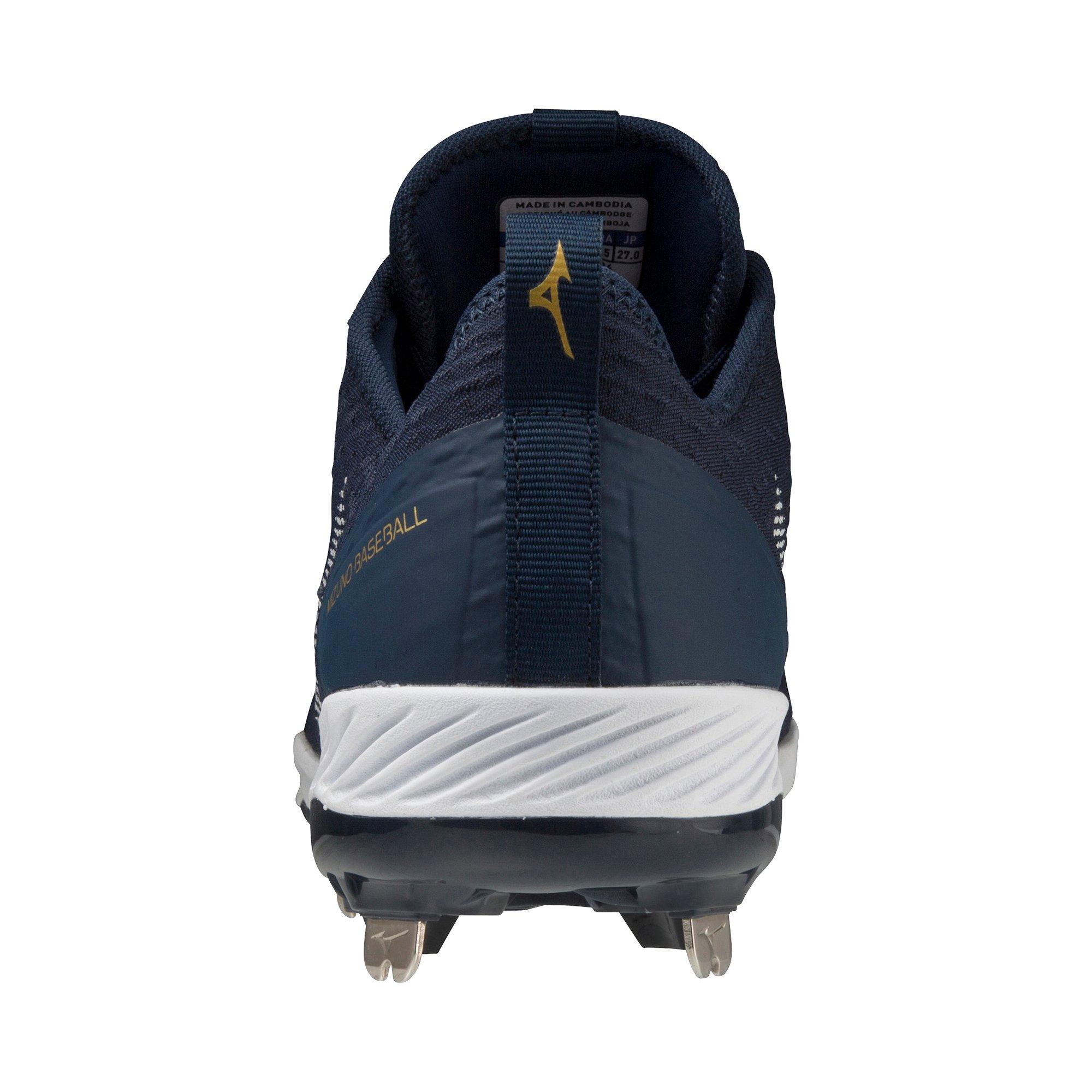 Mizuno Dominant 4 "Navy/White" Men's Baseball Cleat - NAVY/WHITE Thumbnail View 5