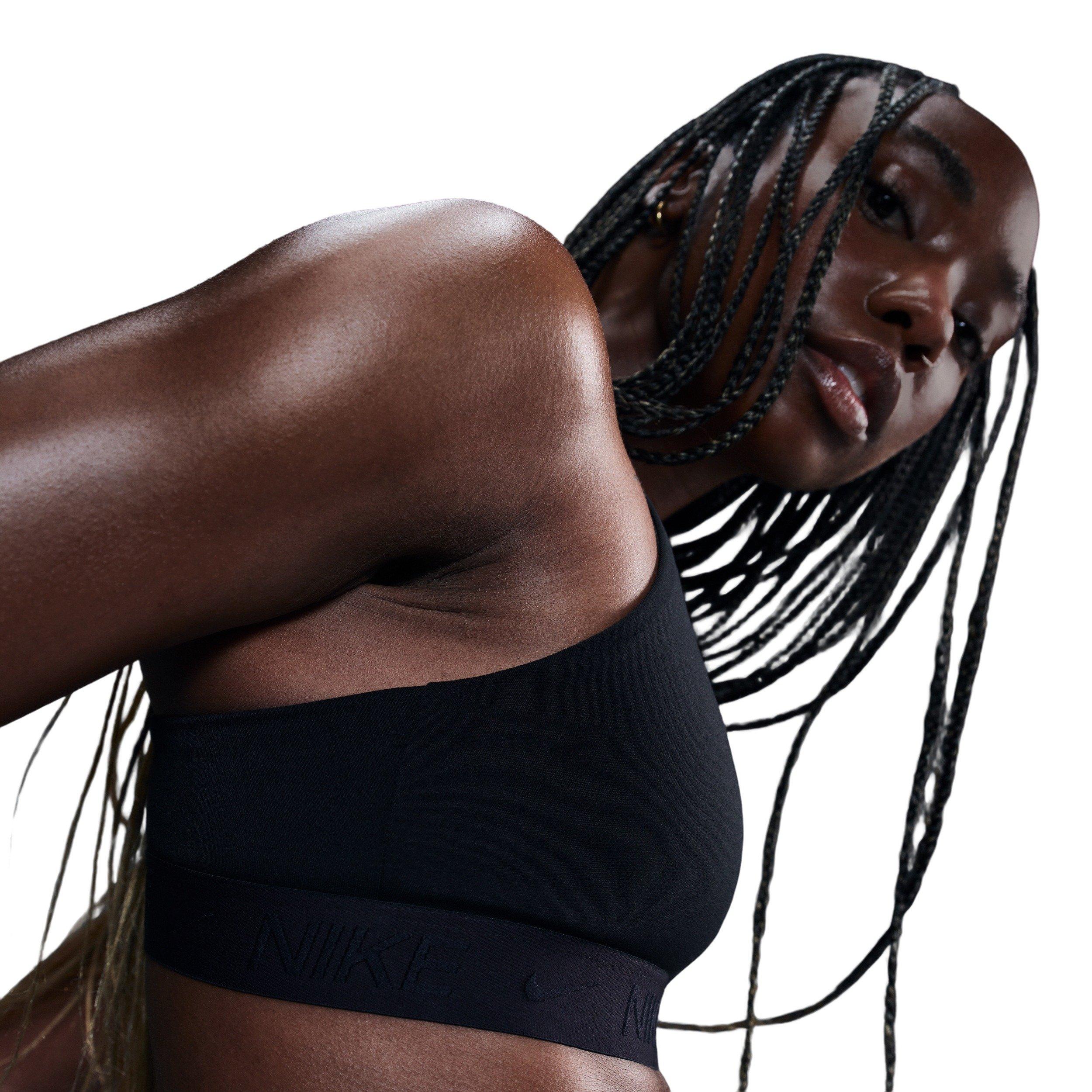 Nike Women's Indy Light Support Padded Adjustable Sports Bra - Black - BLACK Thumbnail View 6