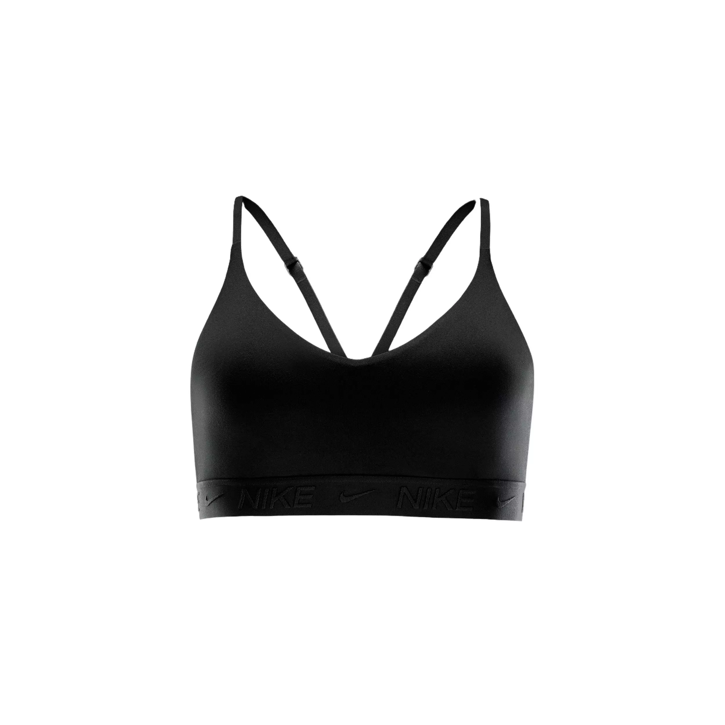 Nike Women's Indy Light Support Padded Adjustable Sports Bra -Black - BLACK