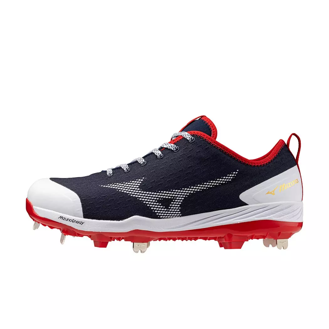 Mizuno Dominant 4 "Navy/Red" Men's Baseball Cleat - NAVY/RED