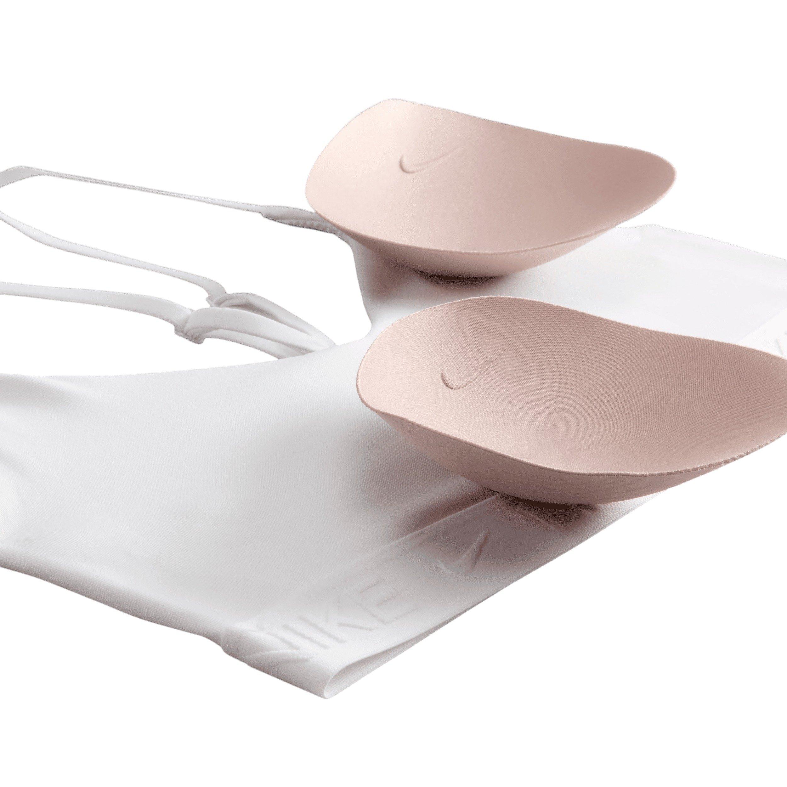 Nike Women's Indy Light Support Padded Adjustable Sports Bra - White - WHITE Thumbnail View 4