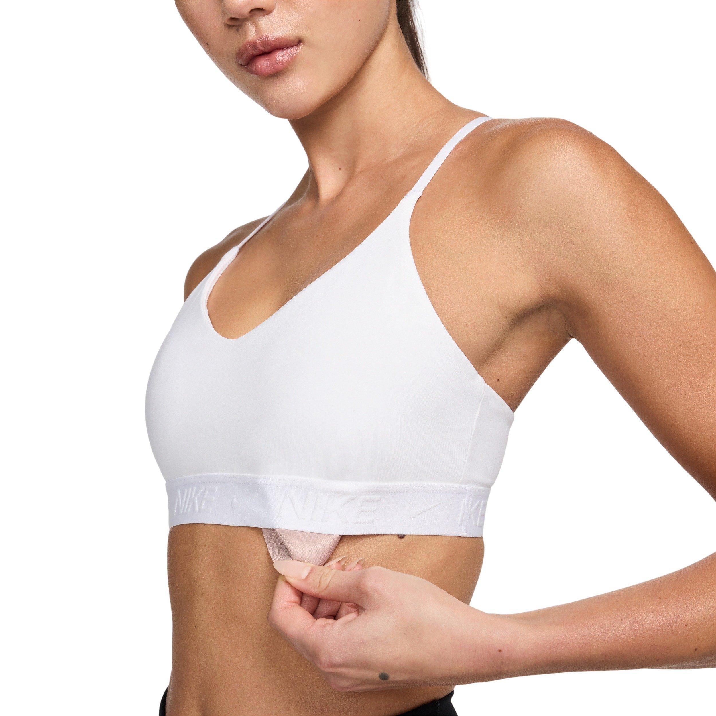 Nike Women's Indy Light Support Padded Adjustable Sports Bra -White - WHITE Thumbnail View 6