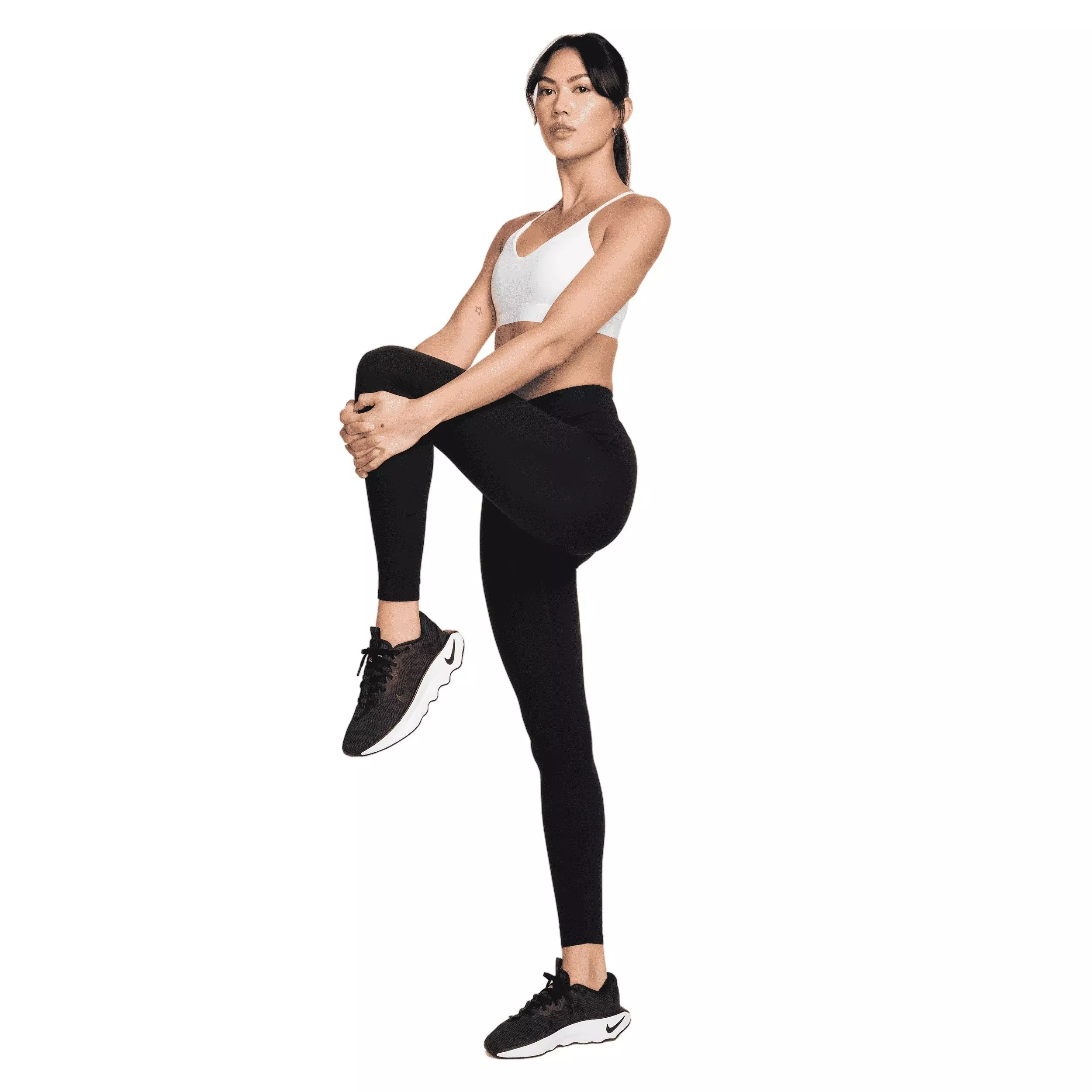 Nike Women's Indy Light Support Padded Adjustable Sports Bra -White - WHITE