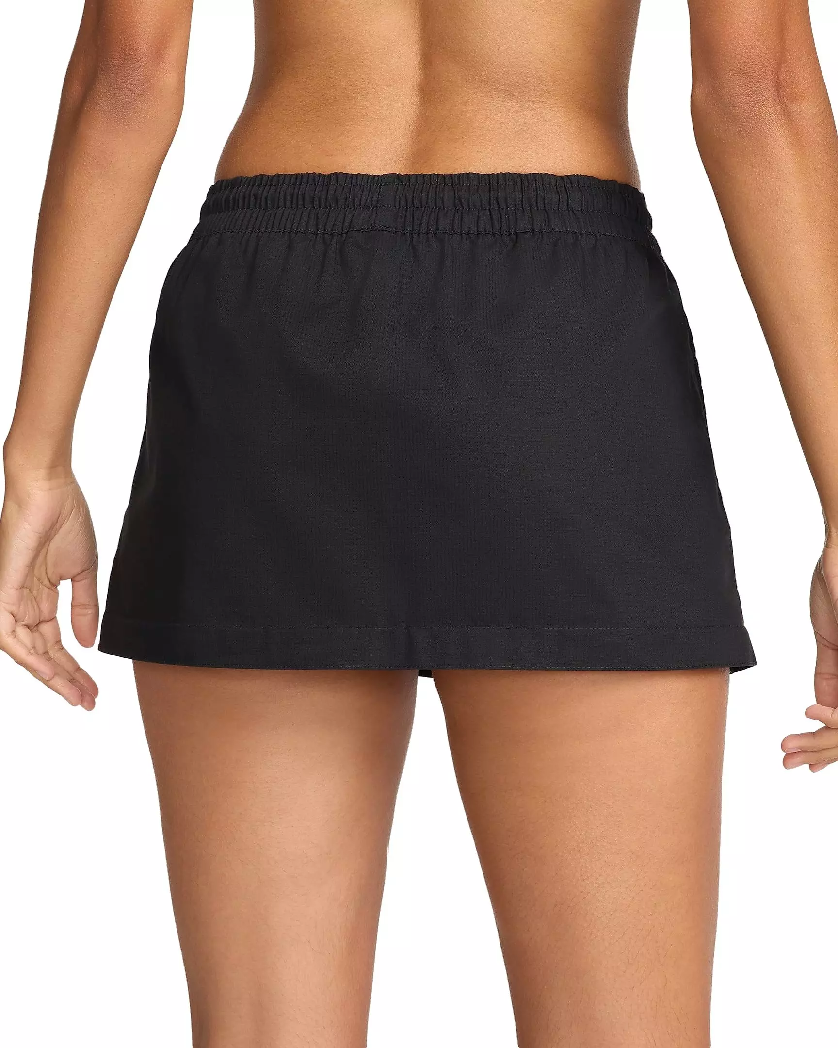 Nike Women's Sportswear Essential Mid-Rise Woven Cargo Midi Skirt - BLACK