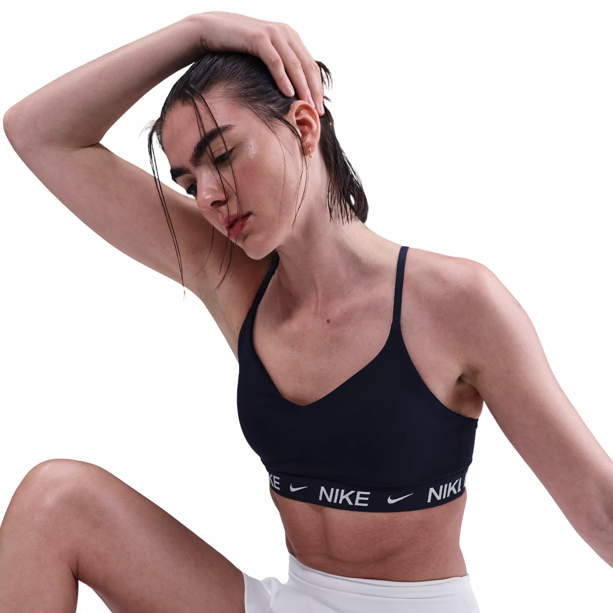 Nike Women's Indy Light Support Padded Adjustable Sports Bra - Navy - NAVY
