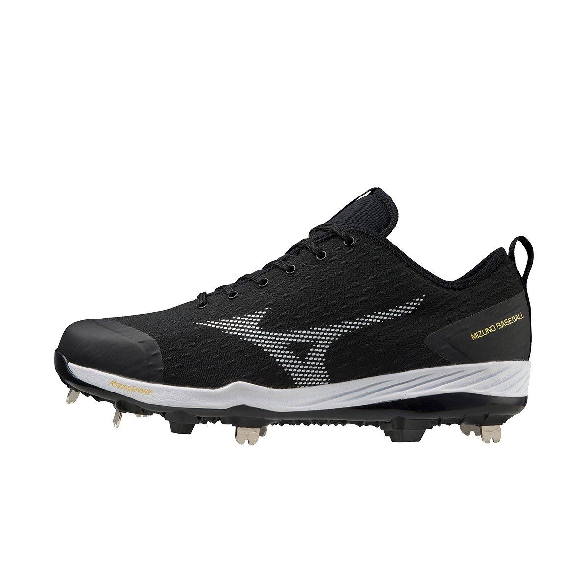 Mizuno Dominant 4 "Black/White" Men's Baseball Cleat - BLACK/WHITE Thumbnail View 2