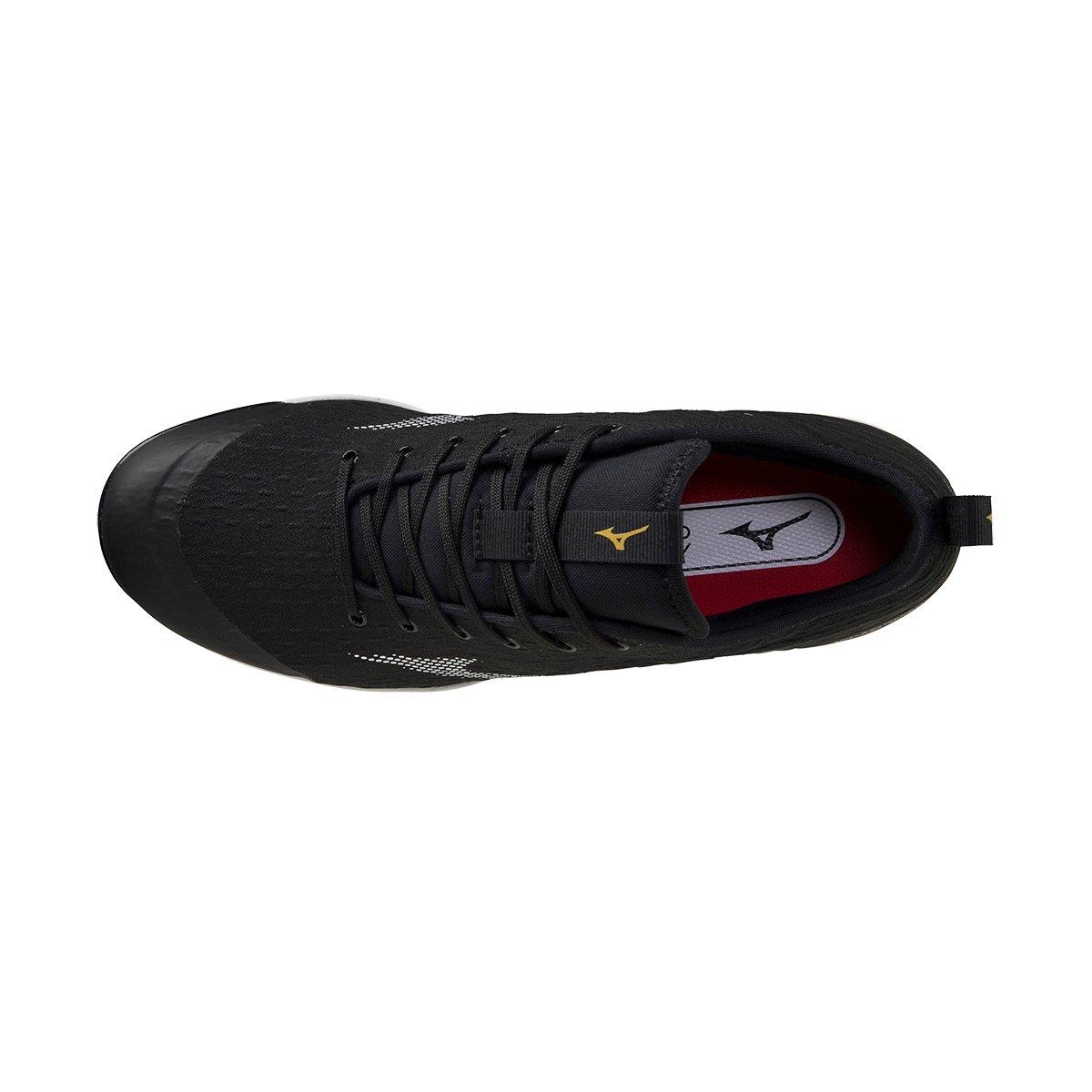 Mizuno Dominant 4 "Black/White" Men's Baseball Cleat - BLACK/WHITE Thumbnail View 3