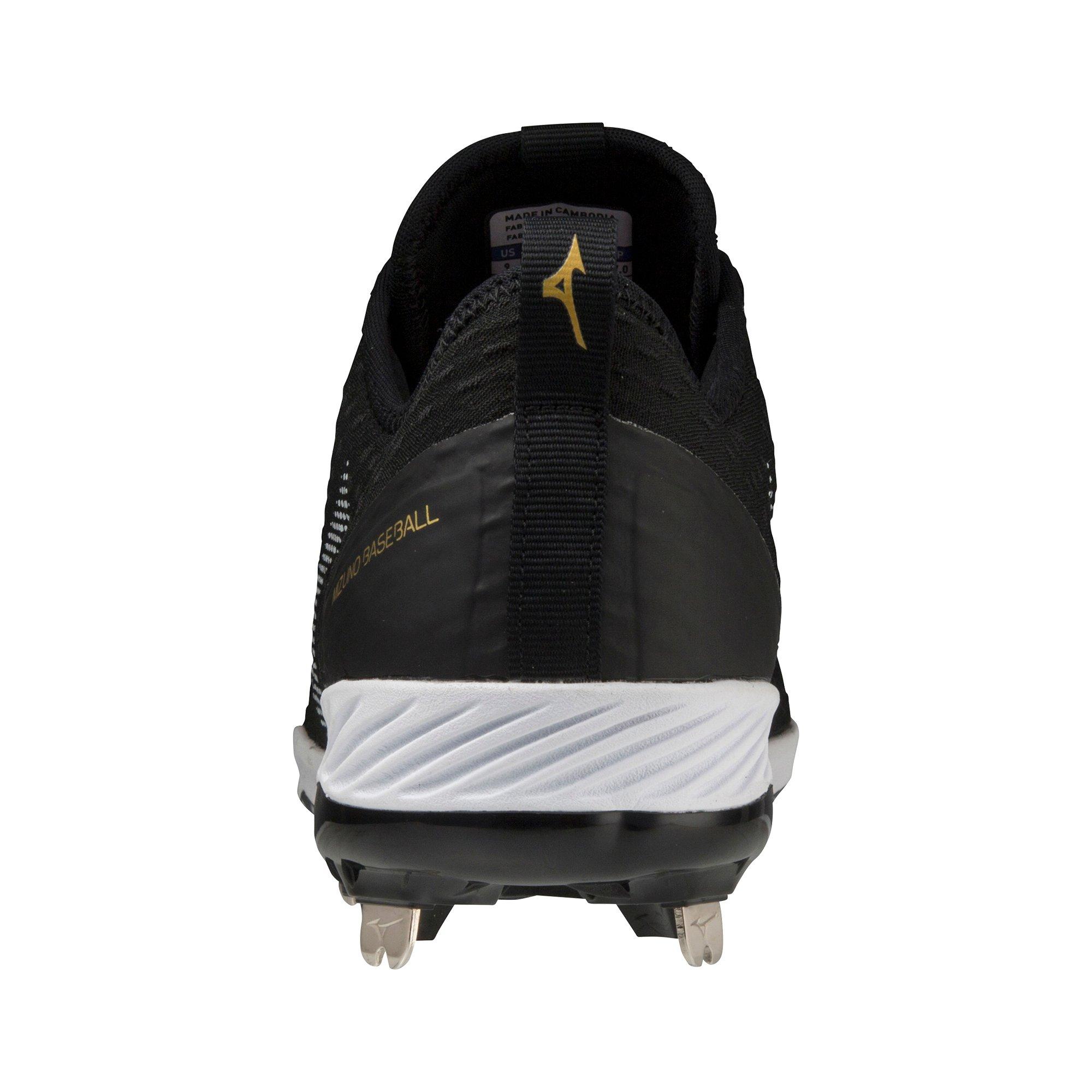 Mizuno Dominant 4 "Black/White" Men's Baseball Cleat - BLACK/WHITE Thumbnail View 5