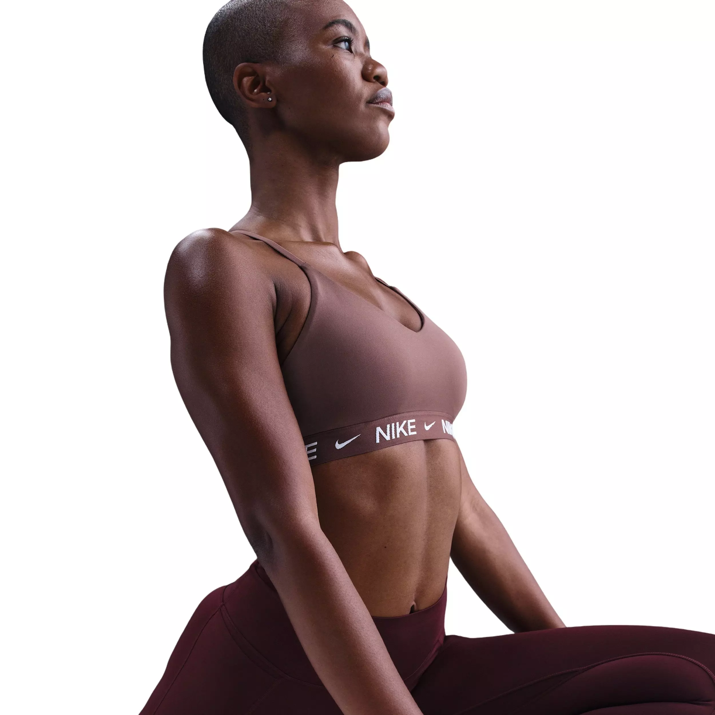 Nike Women's Indy Light Support Padded Adjustable Sports Bra - Tattoo Purple - TATTOO PURPLE