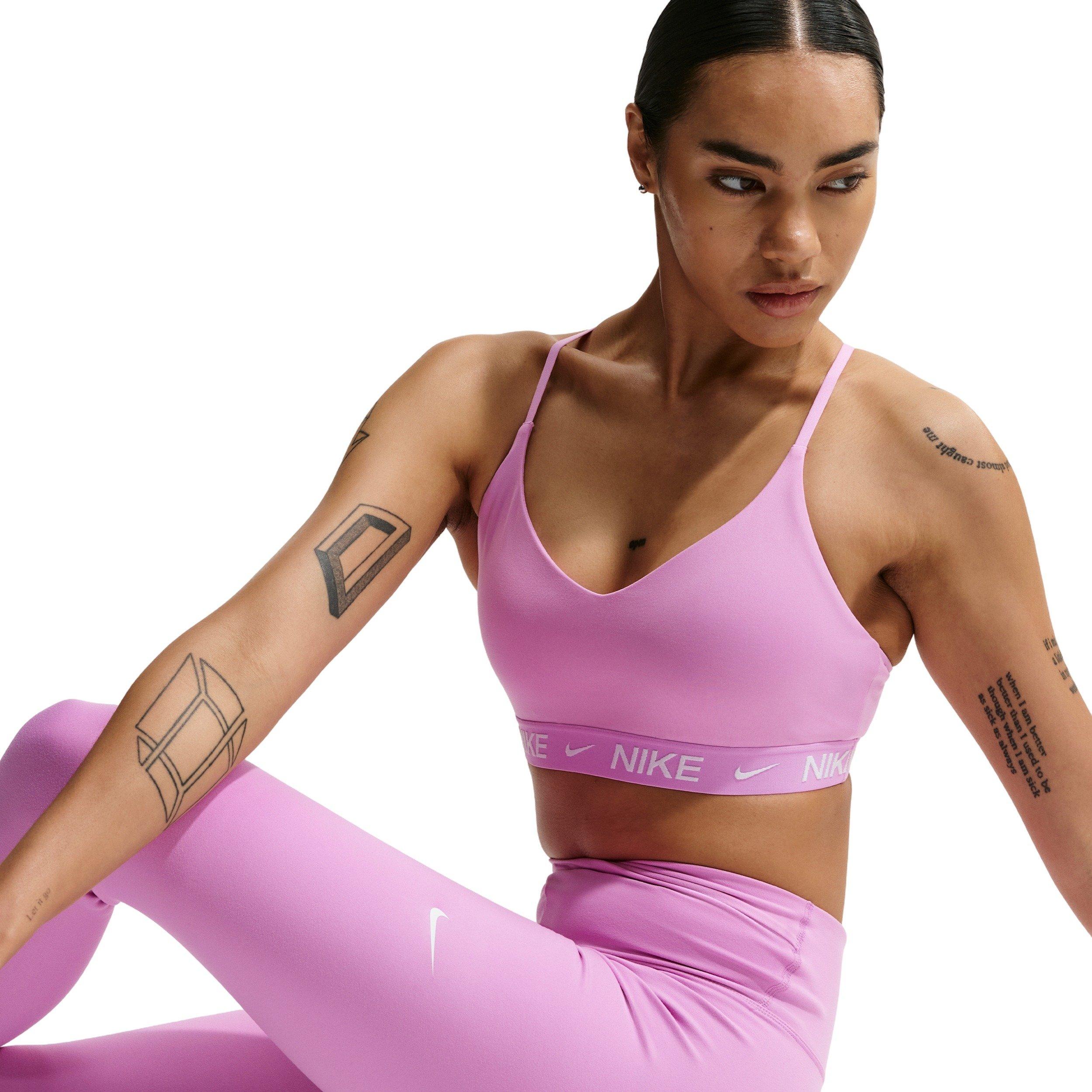 Nike Women's Indy Light Support Padded Adjustable Sports Bra - Lt Magenta - LT MAGENTA Thumbnail View 3