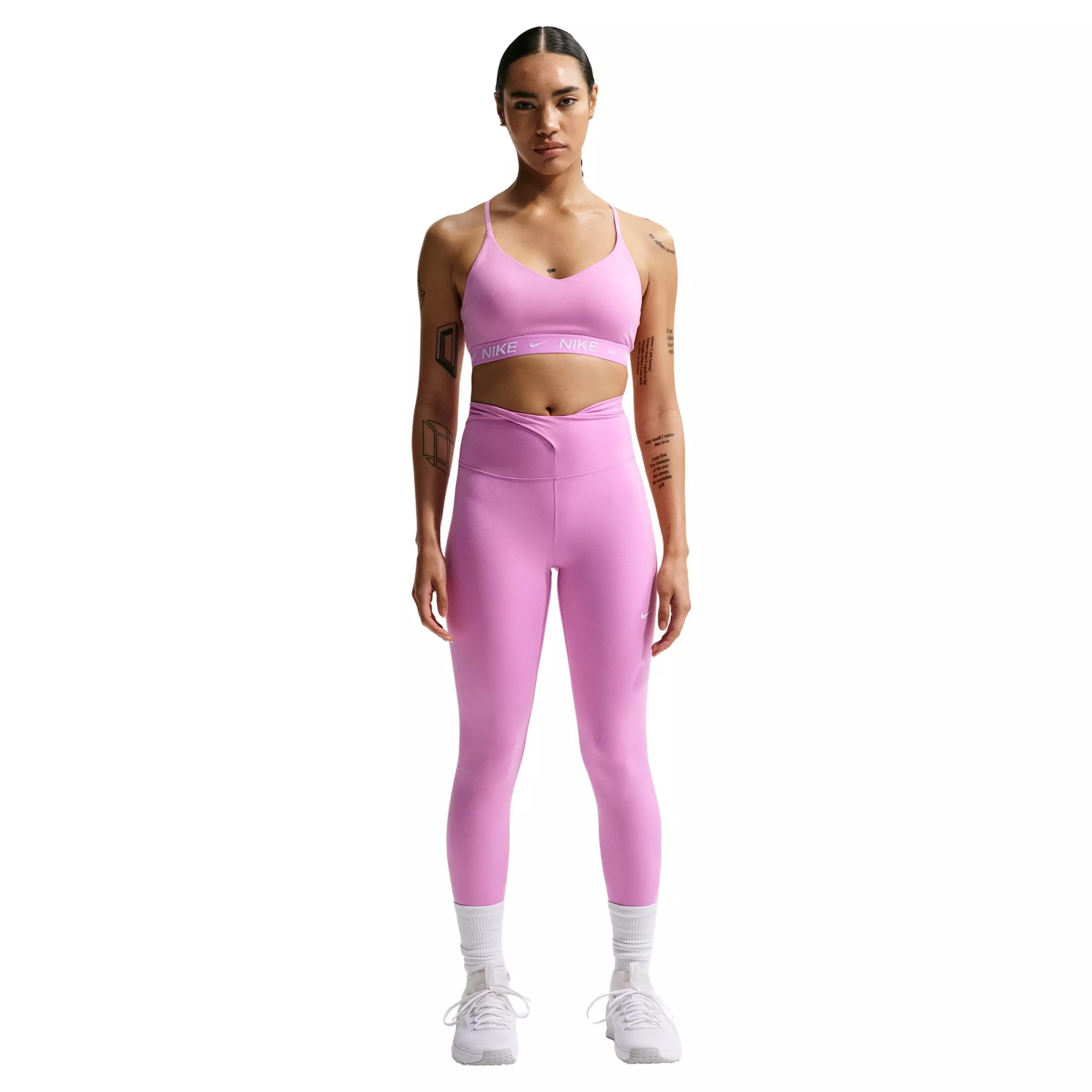 Nike Women's Indy Light Support Padded Adjustable Sports Bra -Lt Magenta - LT MAGENTA