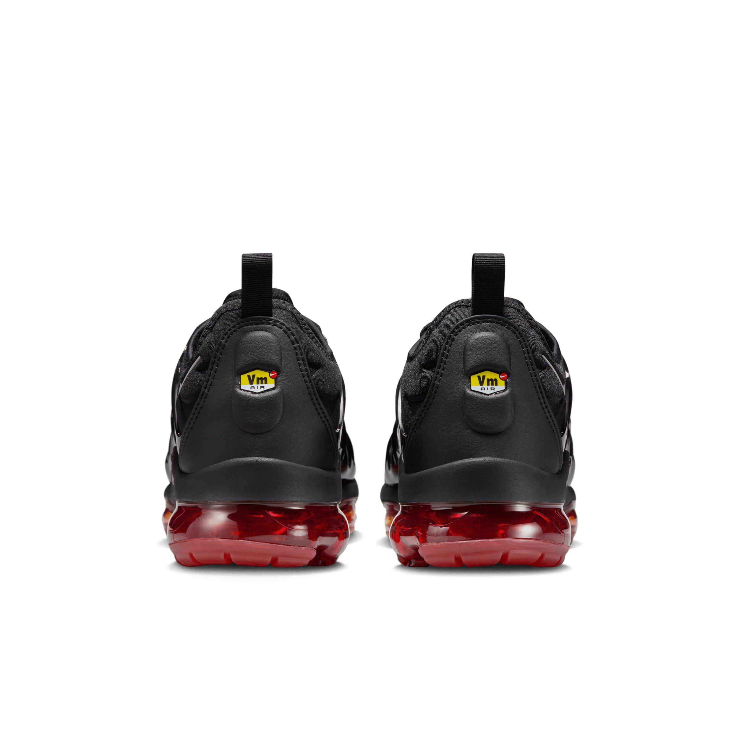 Nike Air VaporMax Plus "Black/Magma Orange/University Red/Light Smoke Grey" Men's Shoe - BLACK/ORANGE/RED/LT GREY