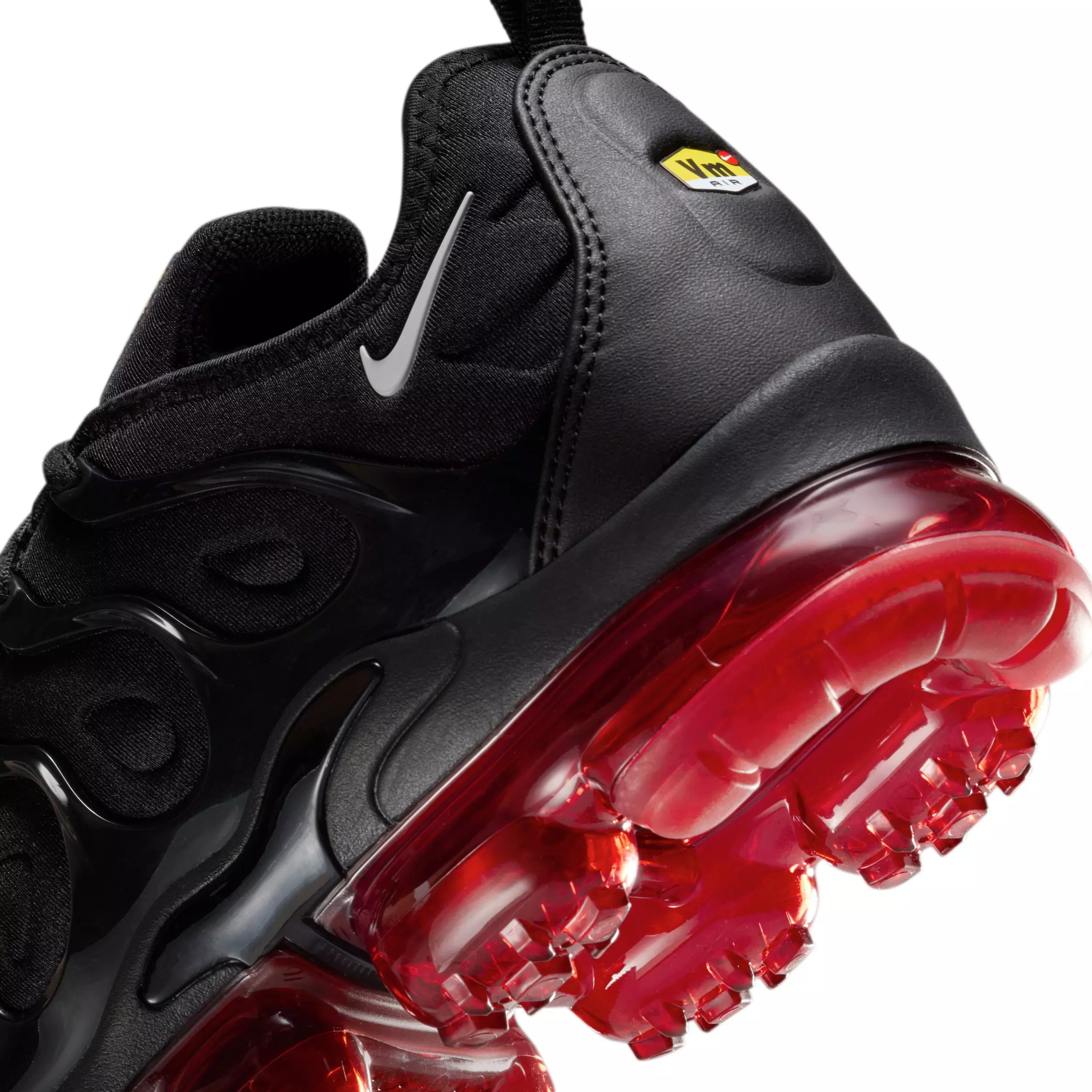 Nike Air VaporMax Plus "Black/Magma Orange/University Red/Light Smoke Grey" Men's Shoe - BLACK/ORANGE/RED/LT GREY