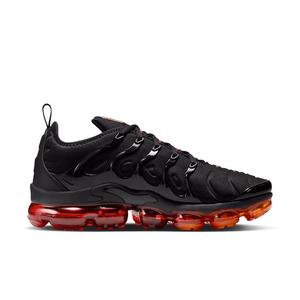 Nike Air VaporMax Plus "Black/Magma Orange/University Red/Light Smoke Grey" Men's Shoe - BLACK/ORANGE/RED/LT GREY