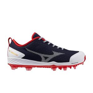 Mizuno Dominant 4 TPU "Navy/Red" Men's Baseball Cleat