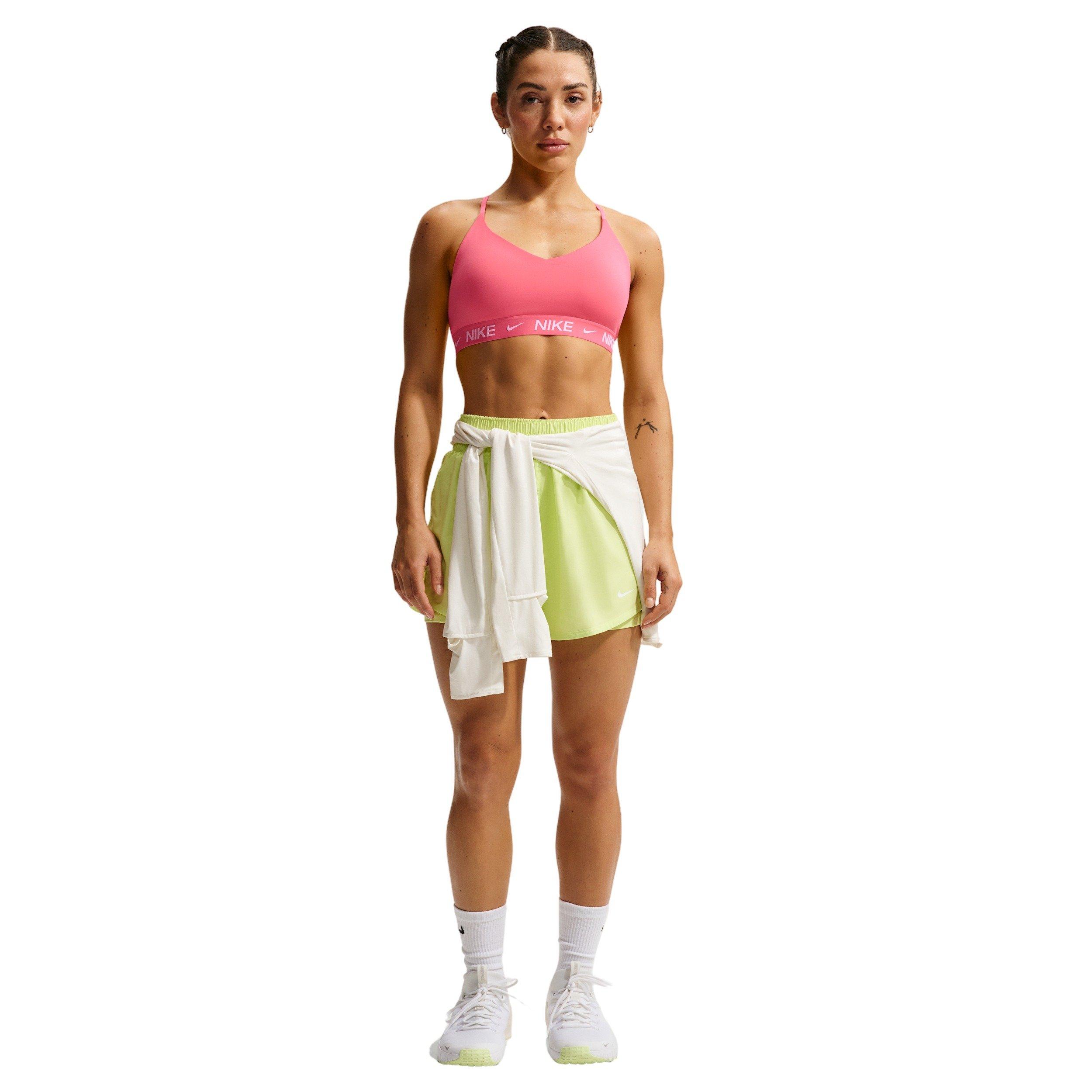 Nike Women's Indy Light Support Padded Adjustable Sports Bra -Coral - CORAL Thumbnail View 4