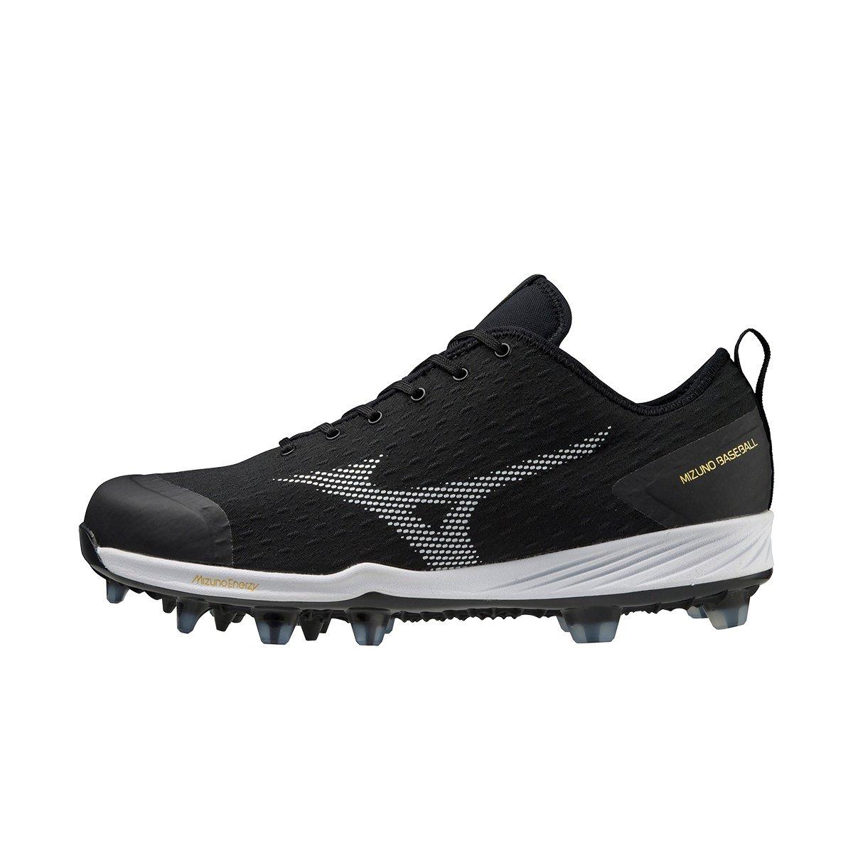 Mizuno Dominant 4 TPU "Black/White" Men's Baseball Cleat - BLACK/WHITE Thumbnail View 2