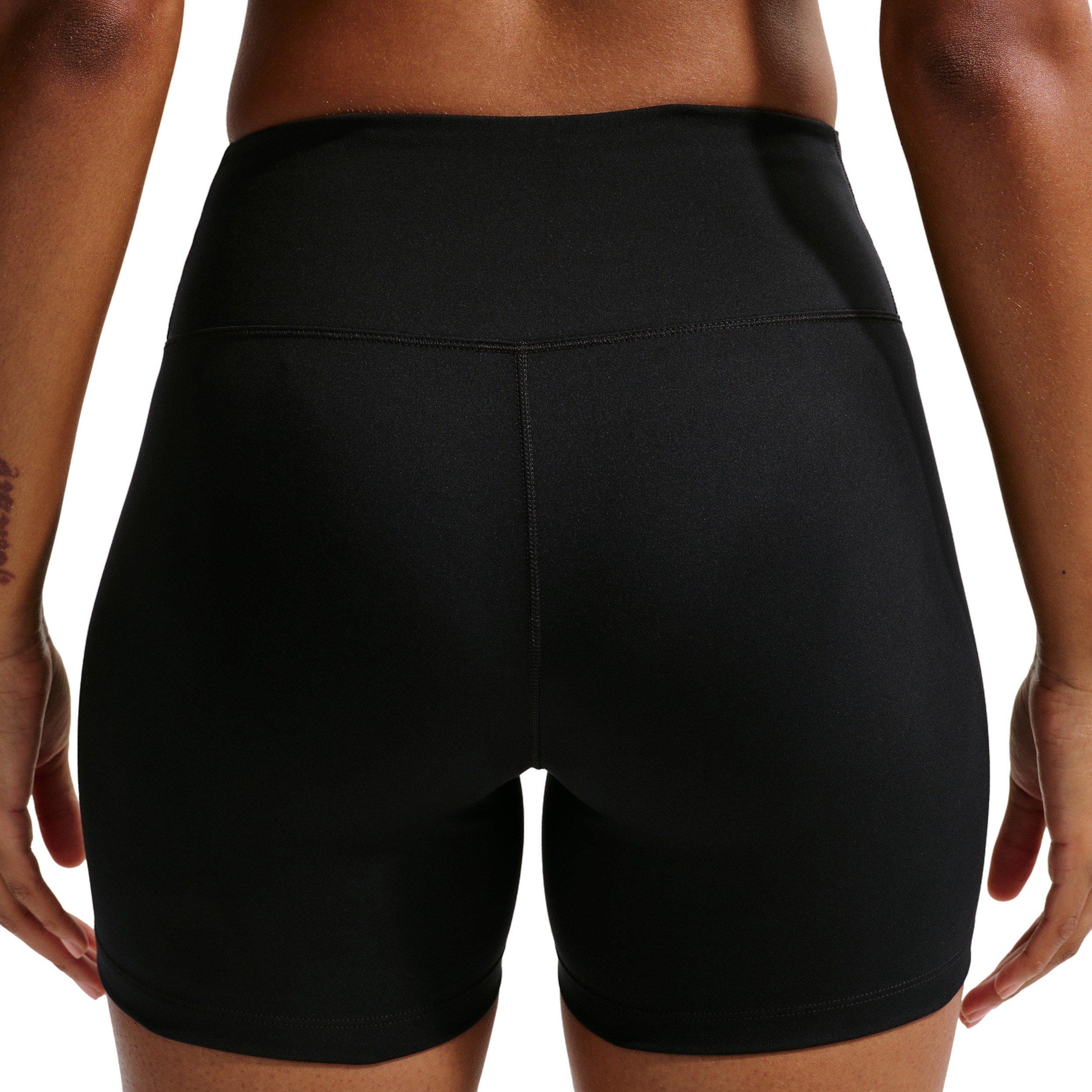 Nike Women's One High-Waisted 5" Biker Shorts -Black - BLACK Thumbnail View 2