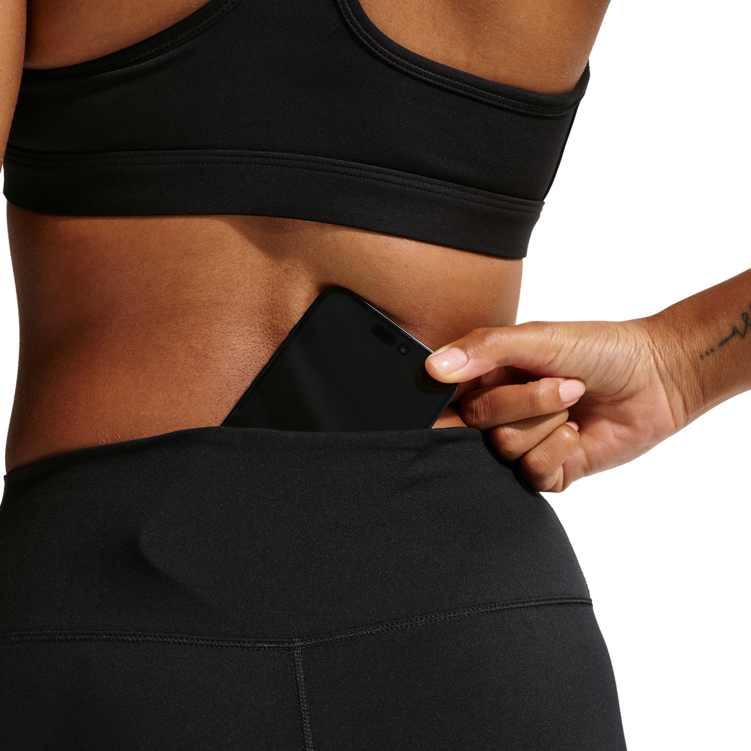 Nike Women's One High-Waisted 5" Biker Shorts - Black - BLACK Thumbnail View 6