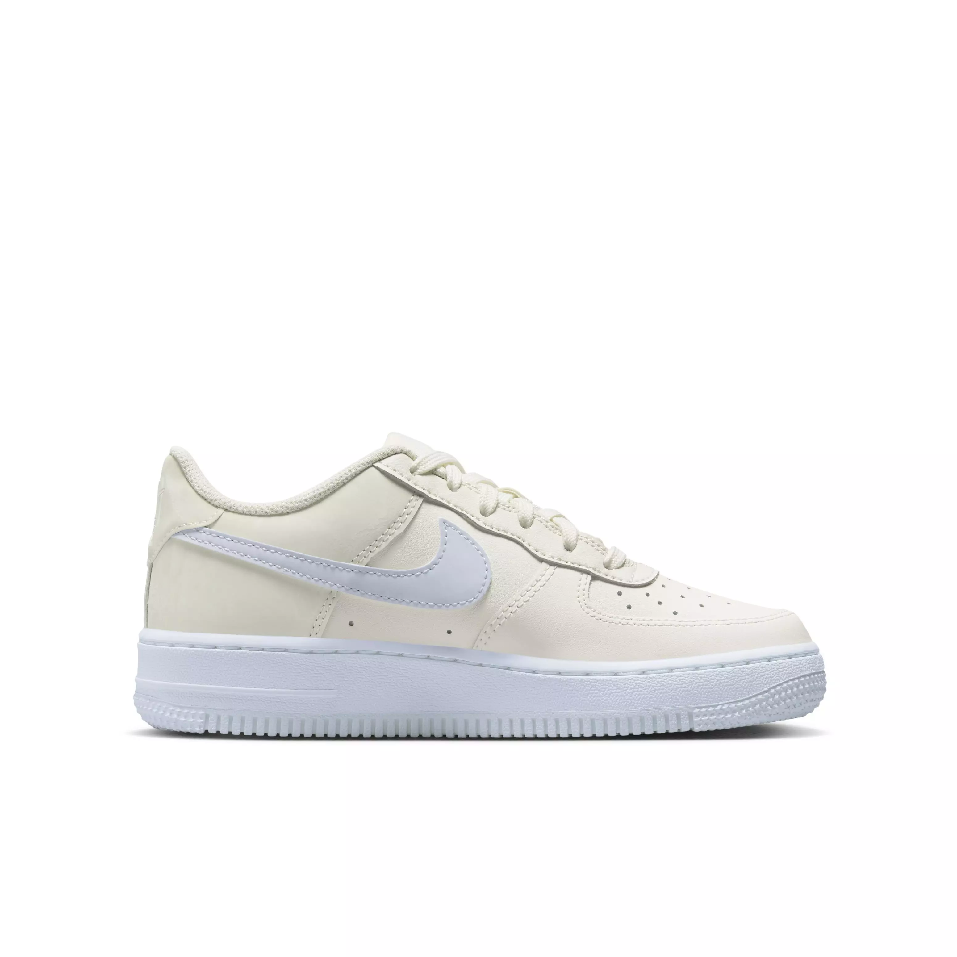 Nike Air Force 1 "Pale Ivory/Sea Glass/White/Football Grey" Grade School Girls' Shoe - IVORY/SEA GLASS/WHITE/GREY