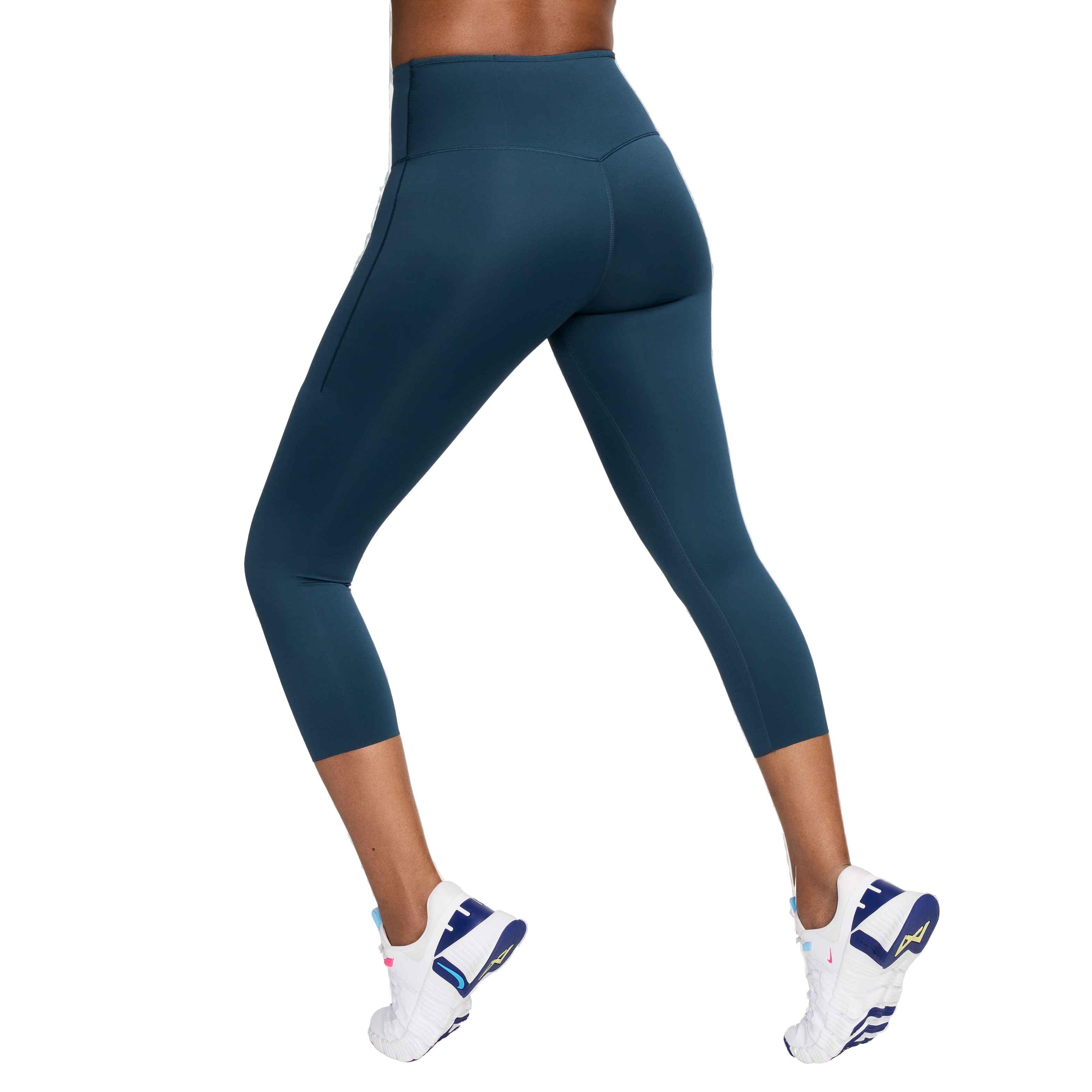 Nike Women's Go Firm-Support High-Waisted Cropped Leggings with Pockets - Navy - NAVY Thumbnail View 2