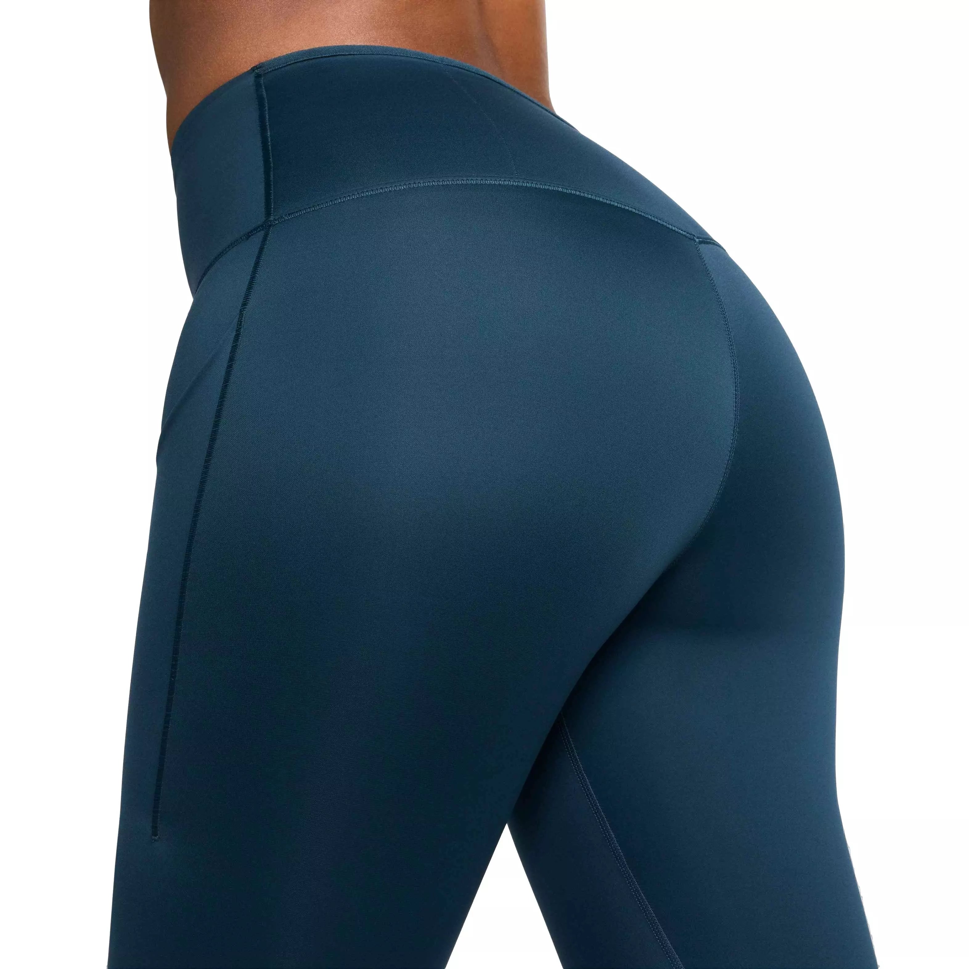 Nike Women's Go Firm-Support High-Waisted Cropped Leggings with Pockets - Navy - NAVY