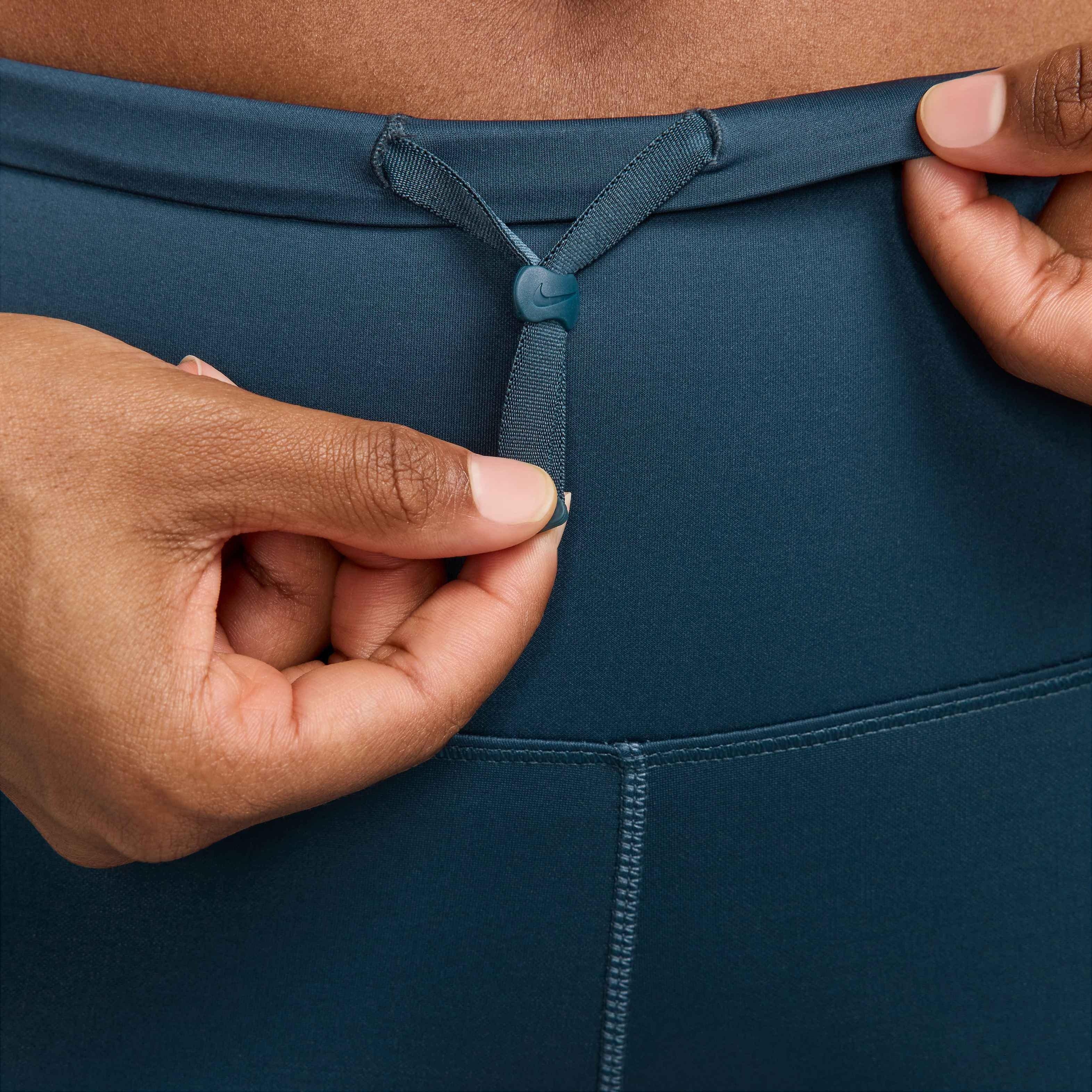 Nike Women's Go Firm-Support High-Waisted Cropped Leggings with Pockets - Navy - NAVY Thumbnail View 6