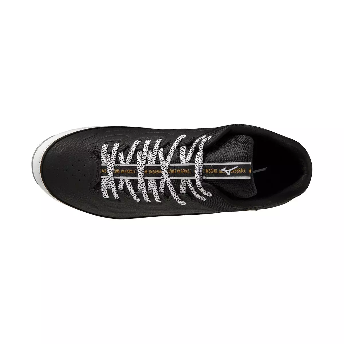 Mizuno 9-Spike Ambition 3 Mid "Black/White" Men's Baseball Cleat - BLACK/WHITE