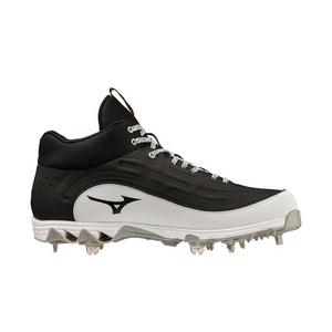 Mizuno 9-Spike Ambition 3 Mid "Black/White" Men's Baseball Cleat
