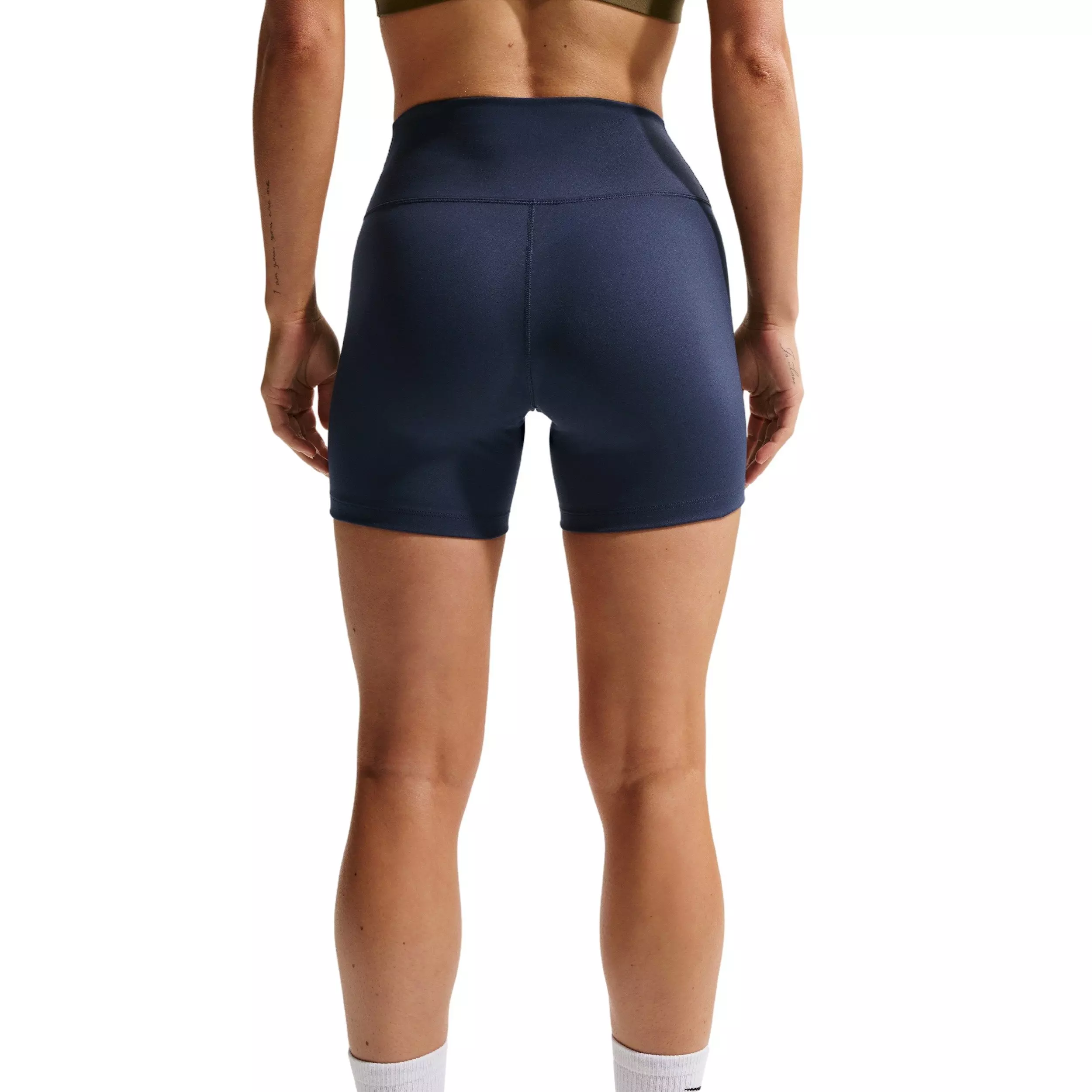 Nike Women's One High-Waisted 5" Biker Shorts -Navy - NAVY