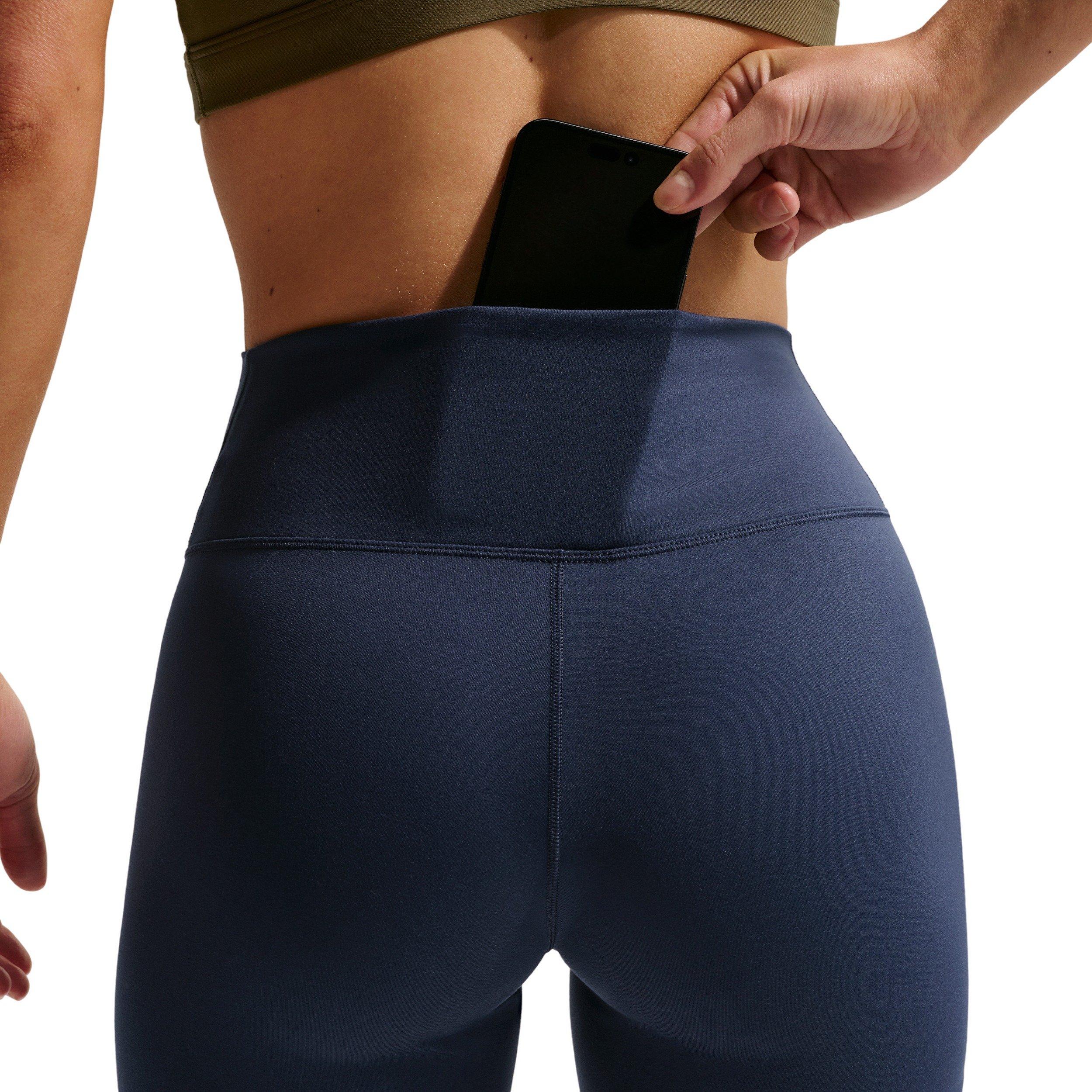 Nike Women's One High-Waisted 5" Biker Shorts - Navy Blue - NAVY Thumbnail View 4