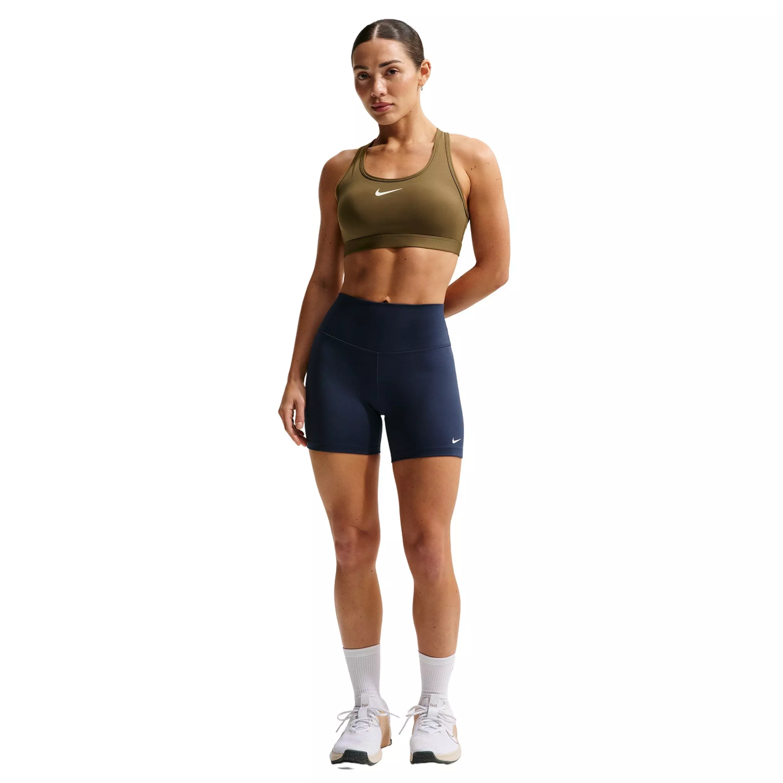 Nike Women's One High-Waisted 5" Biker Shorts - Navy Blue - NAVY