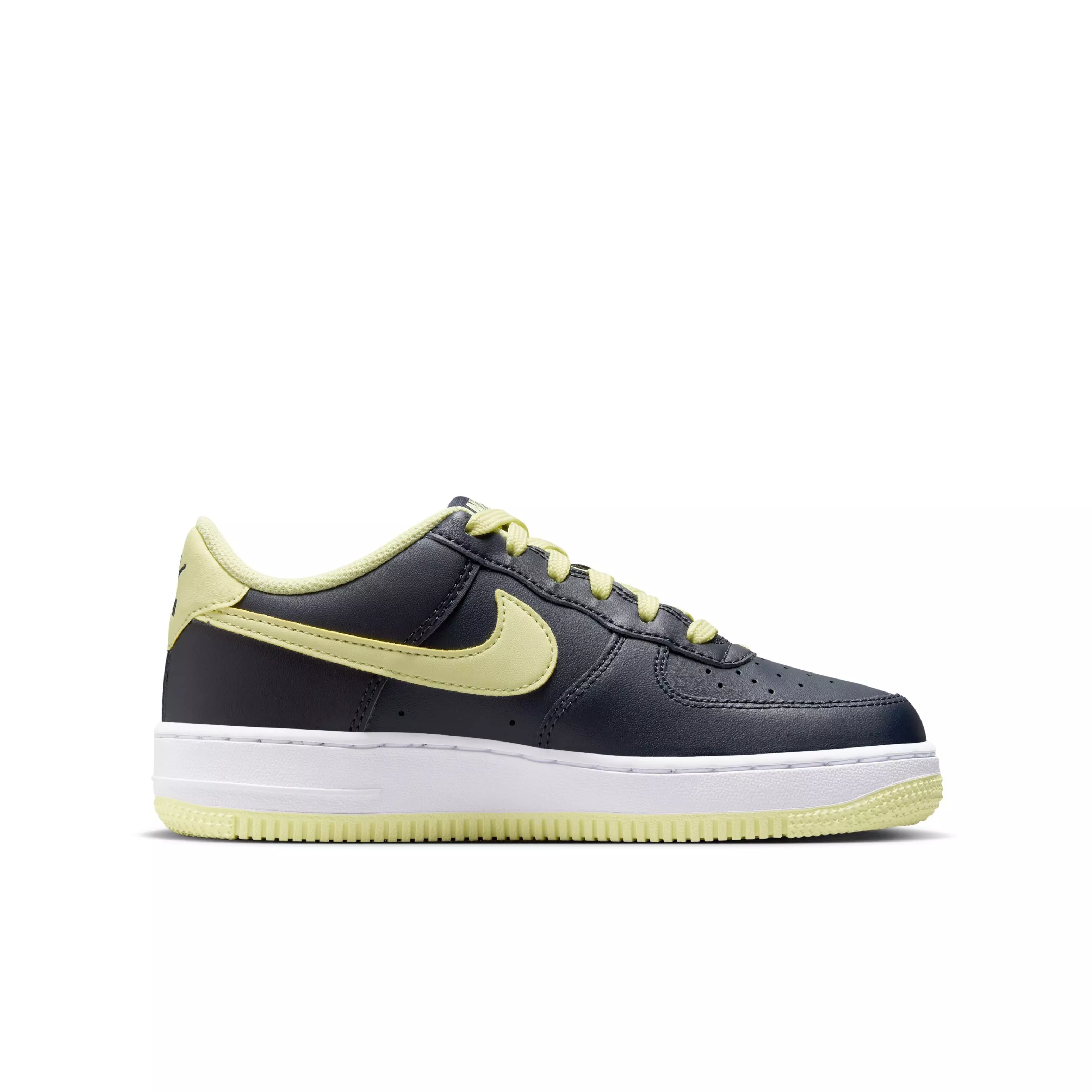 Nike Air Force 1 "Dark Obsidian/White/Luminous Green" Grade School Boys' Shoe - DK OBSIDIAN/WHITE/GREEN