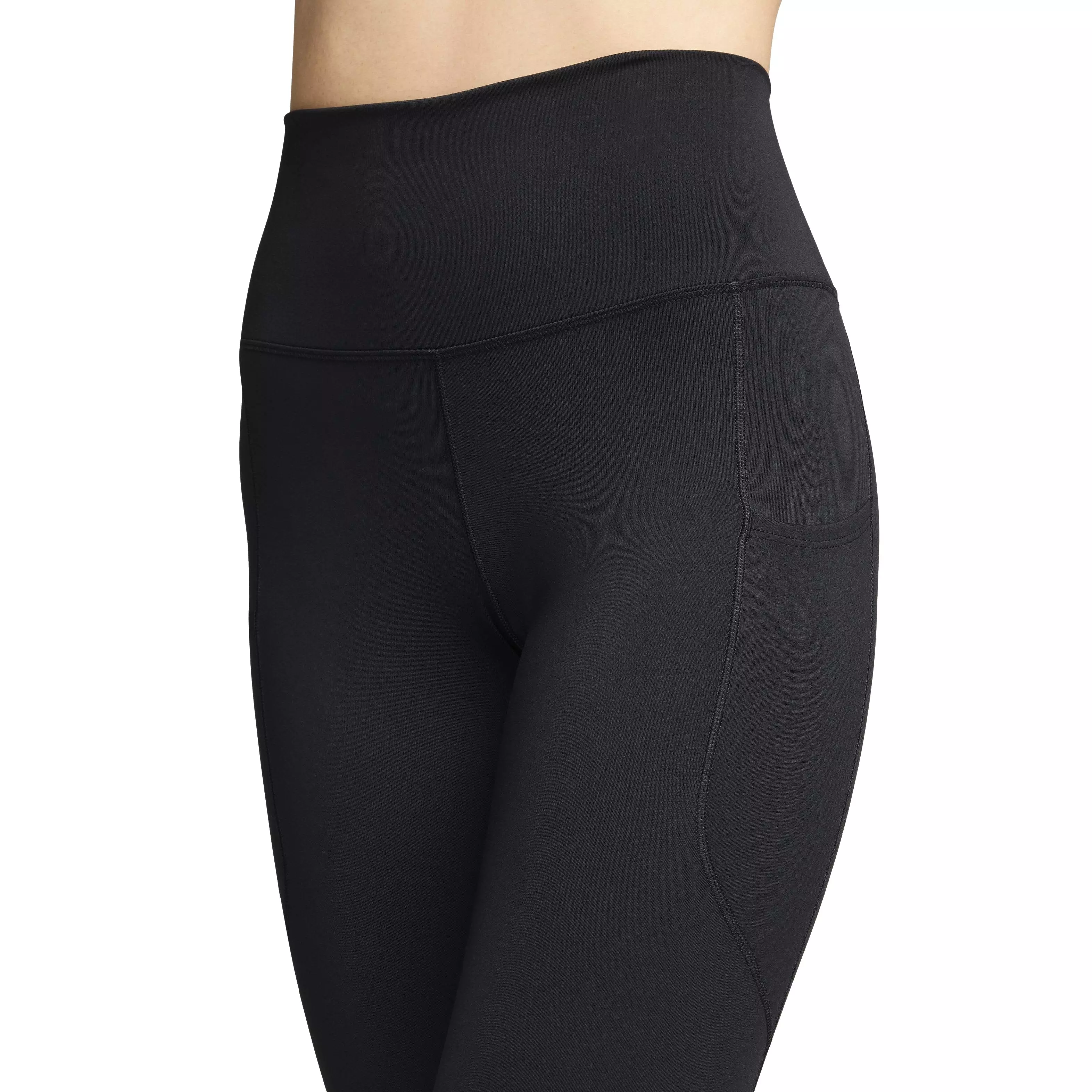 Nike Women's One High-Waisted 7/8 Leggings with Pockets - BLACK