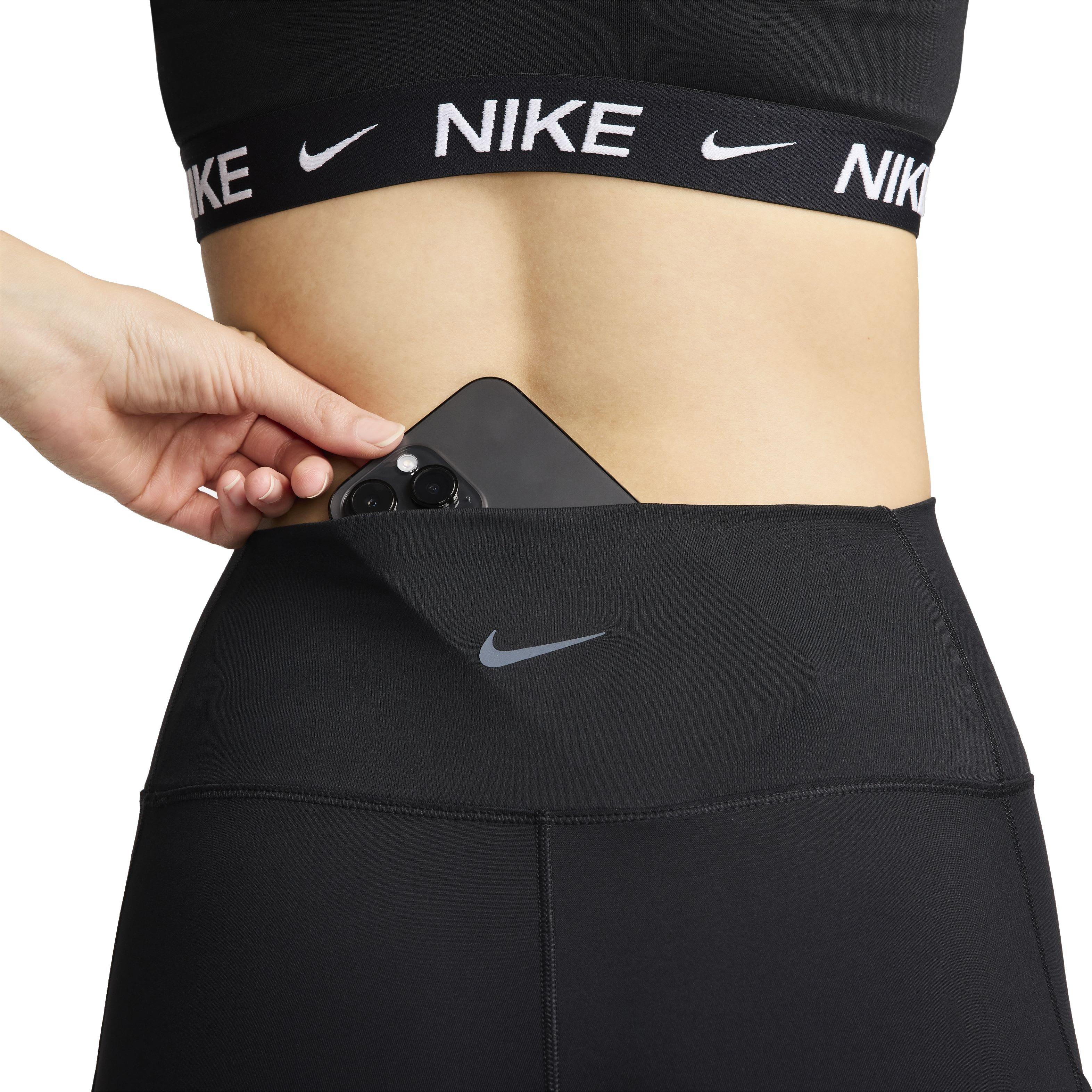 Nike Women's One High-Waisted 7/8 Leggings with Pockets - BLACK Thumbnail View 6