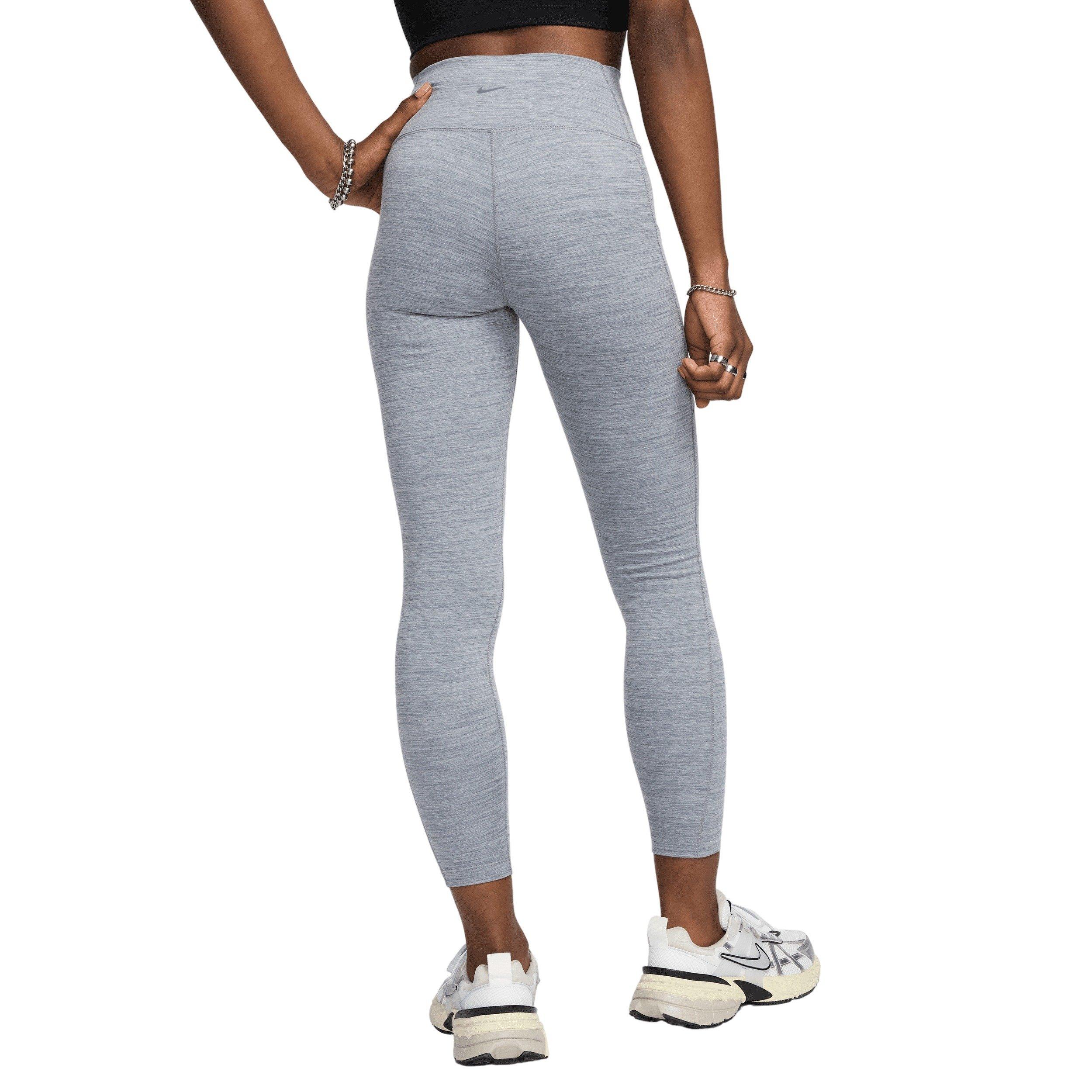 Nike Women's One High-Waisted 7/8 Leggings with Pockets - GREY Thumbnail View 2