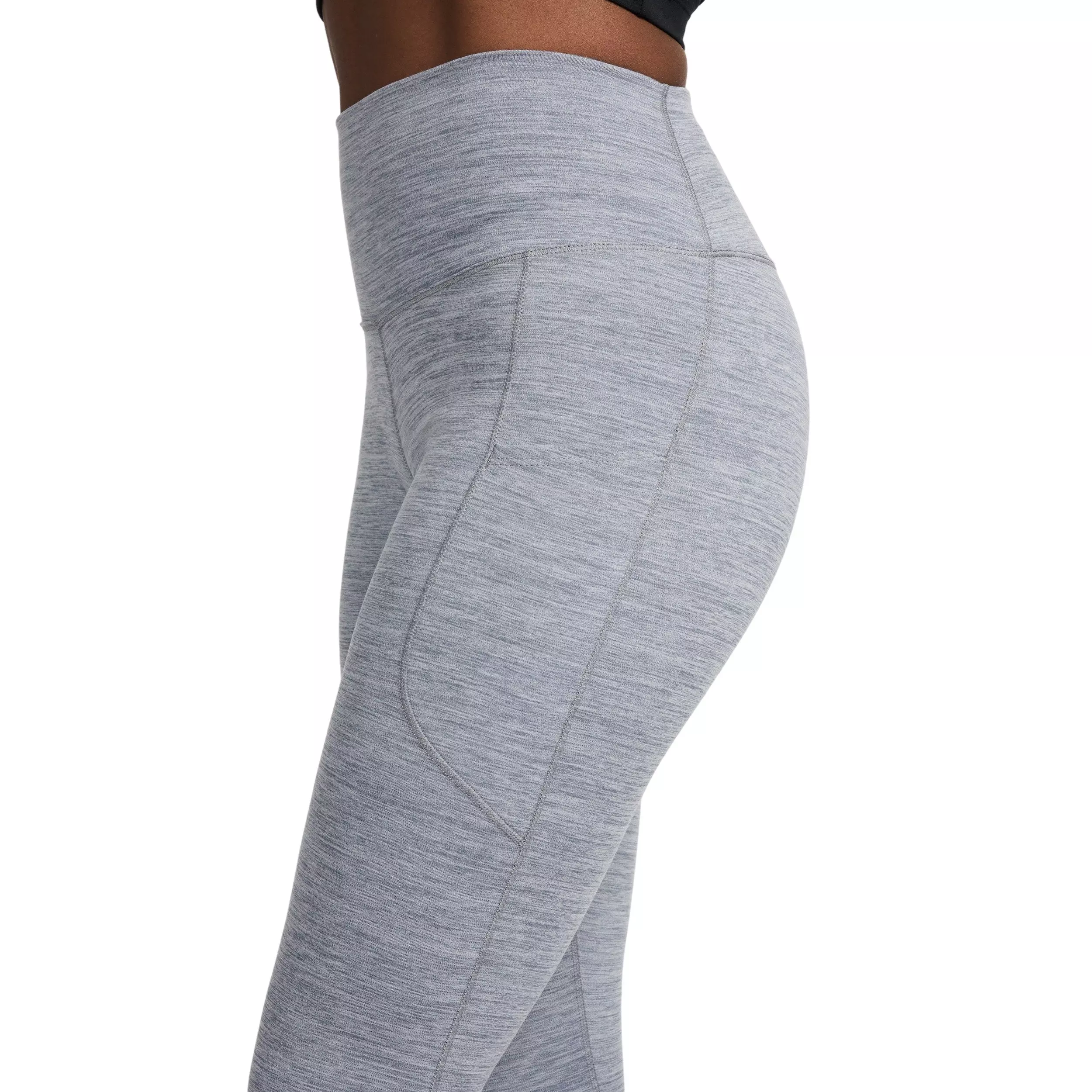 Nike Women's One High-Waisted 7/8 Leggings with Pockets - GREY