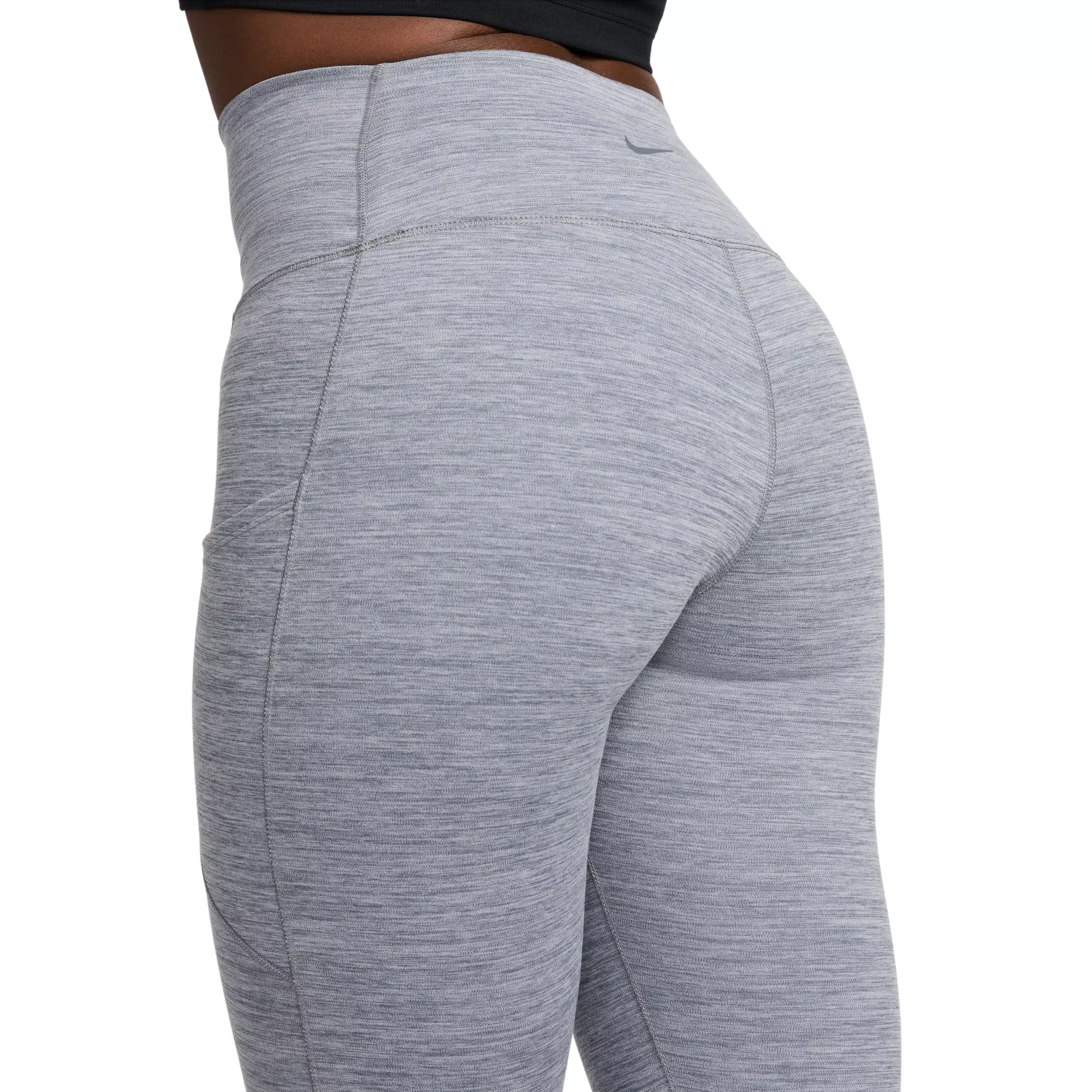 Nike Women's One High-Waisted 7/8 Leggings with Pockets - GREY