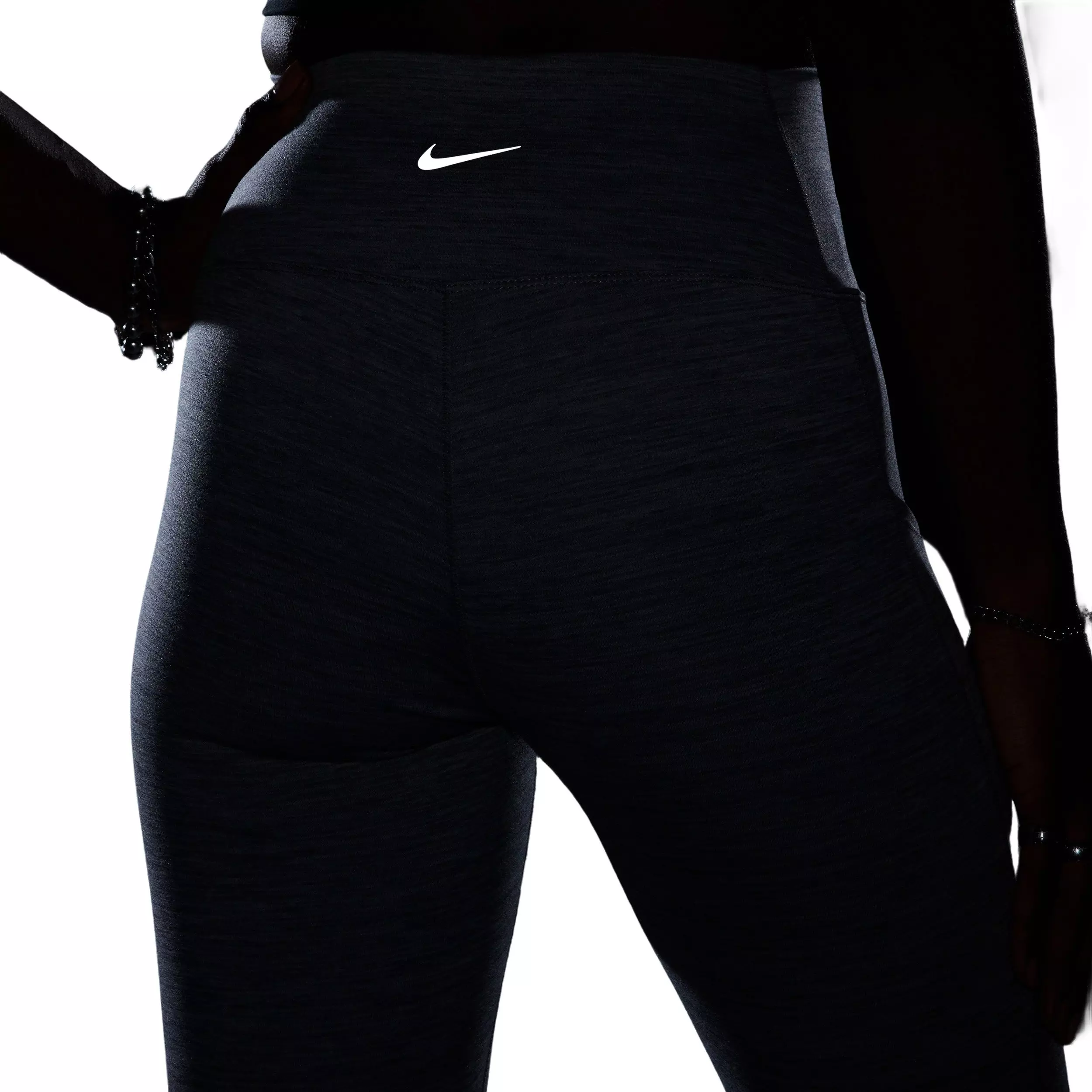 Nike Women's One High-Waisted 7/8 Leggings with Pockets - GREY