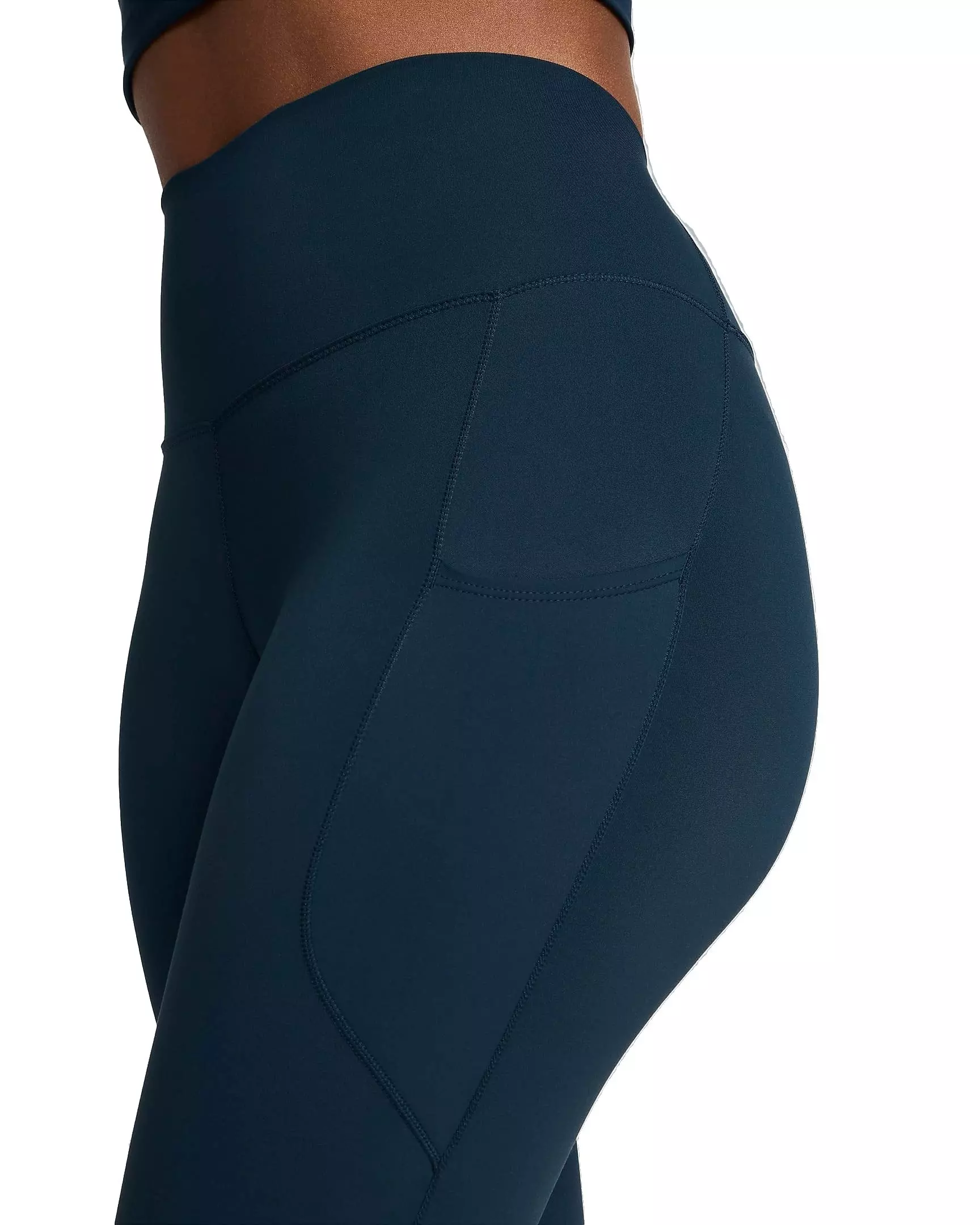 Nike Women's One High-Waisted 7/8 Leggings with Pockets - BLUE