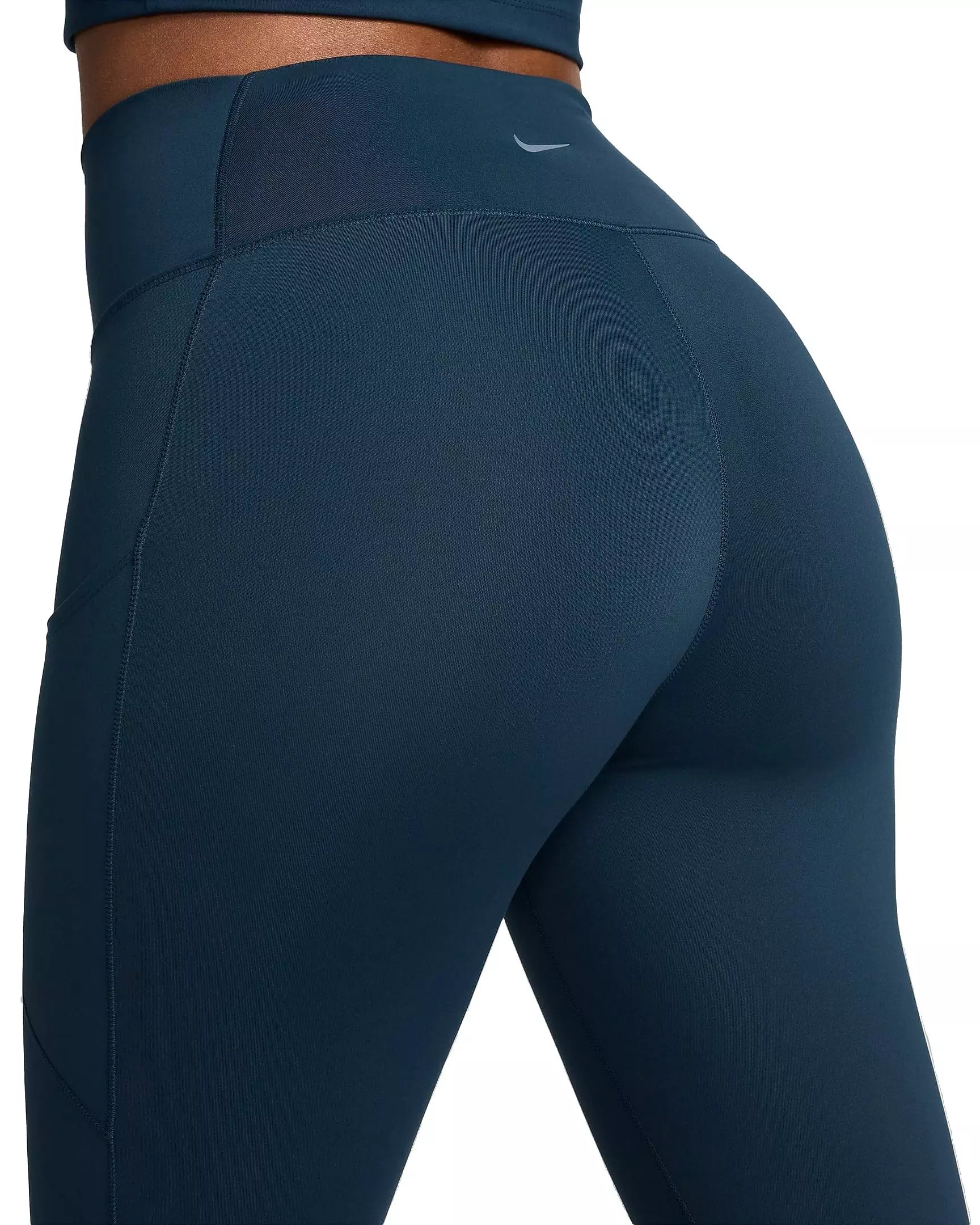 Nike Women's One High-Waisted 7/8 Leggings with Pockets - BLUE