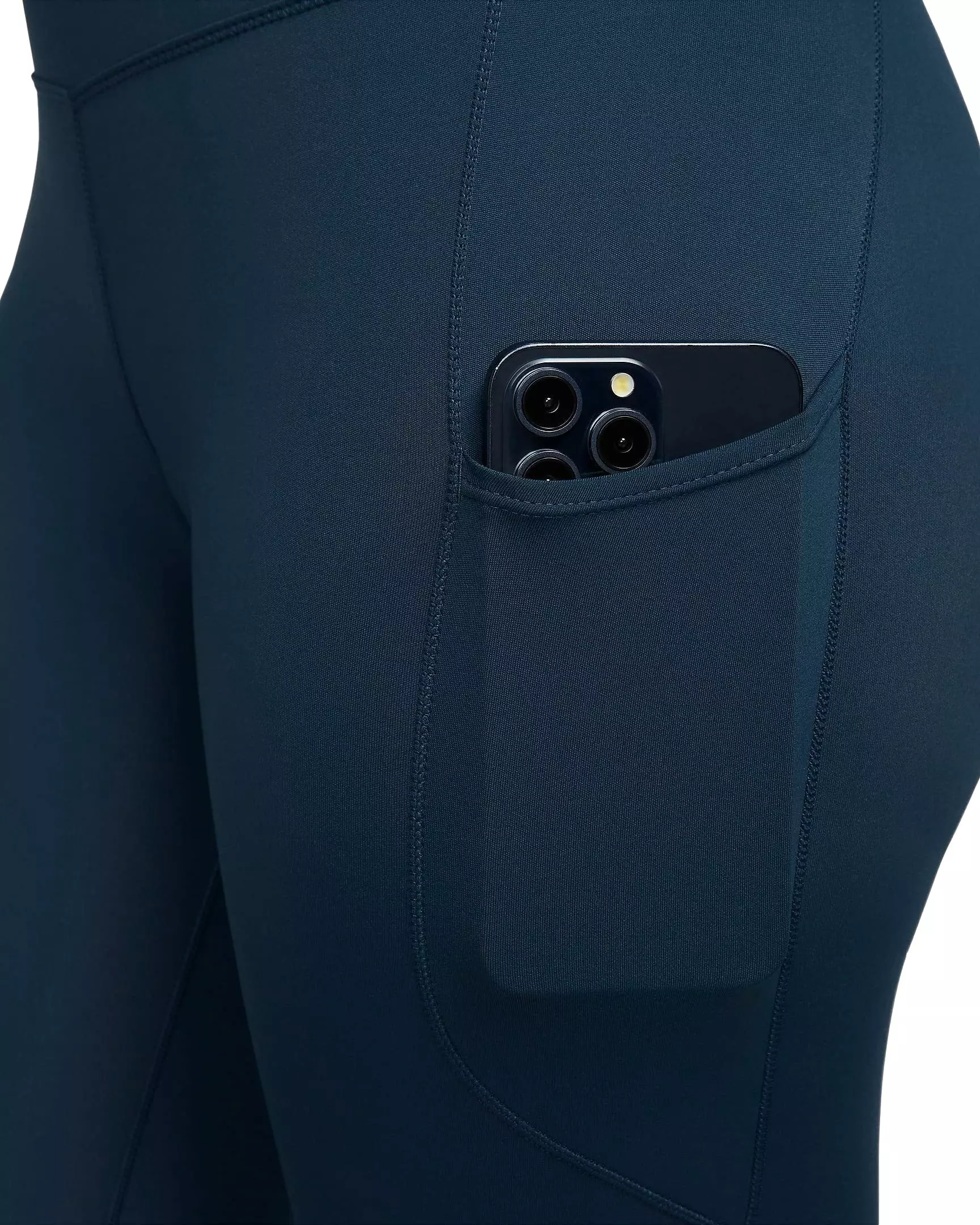 Nike Women's One High-Waisted 7/8 Leggings with Pockets - BLUE