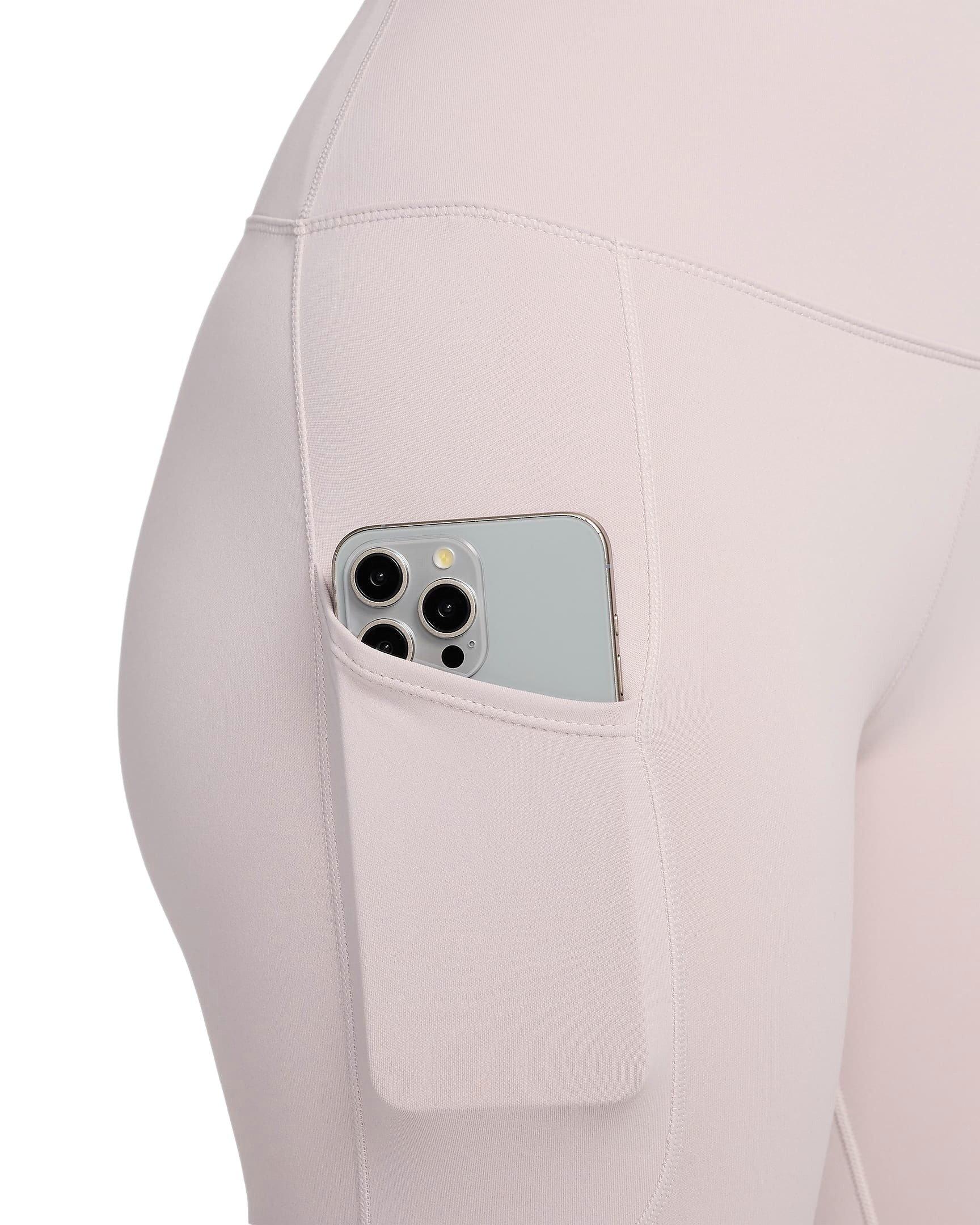 Nike Women's One High-Waisted 7/8 Leggings with Pockets - LIGHT PURPLE Thumbnail View 7