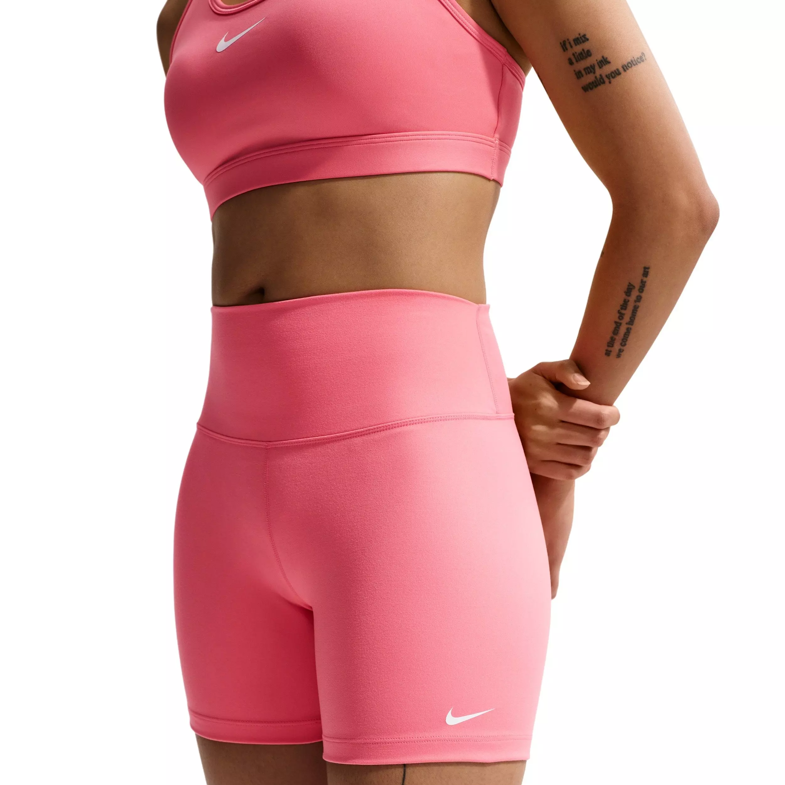 Nike Women's One High-Waisted 5" Biker Shorts - Coral - CORAL